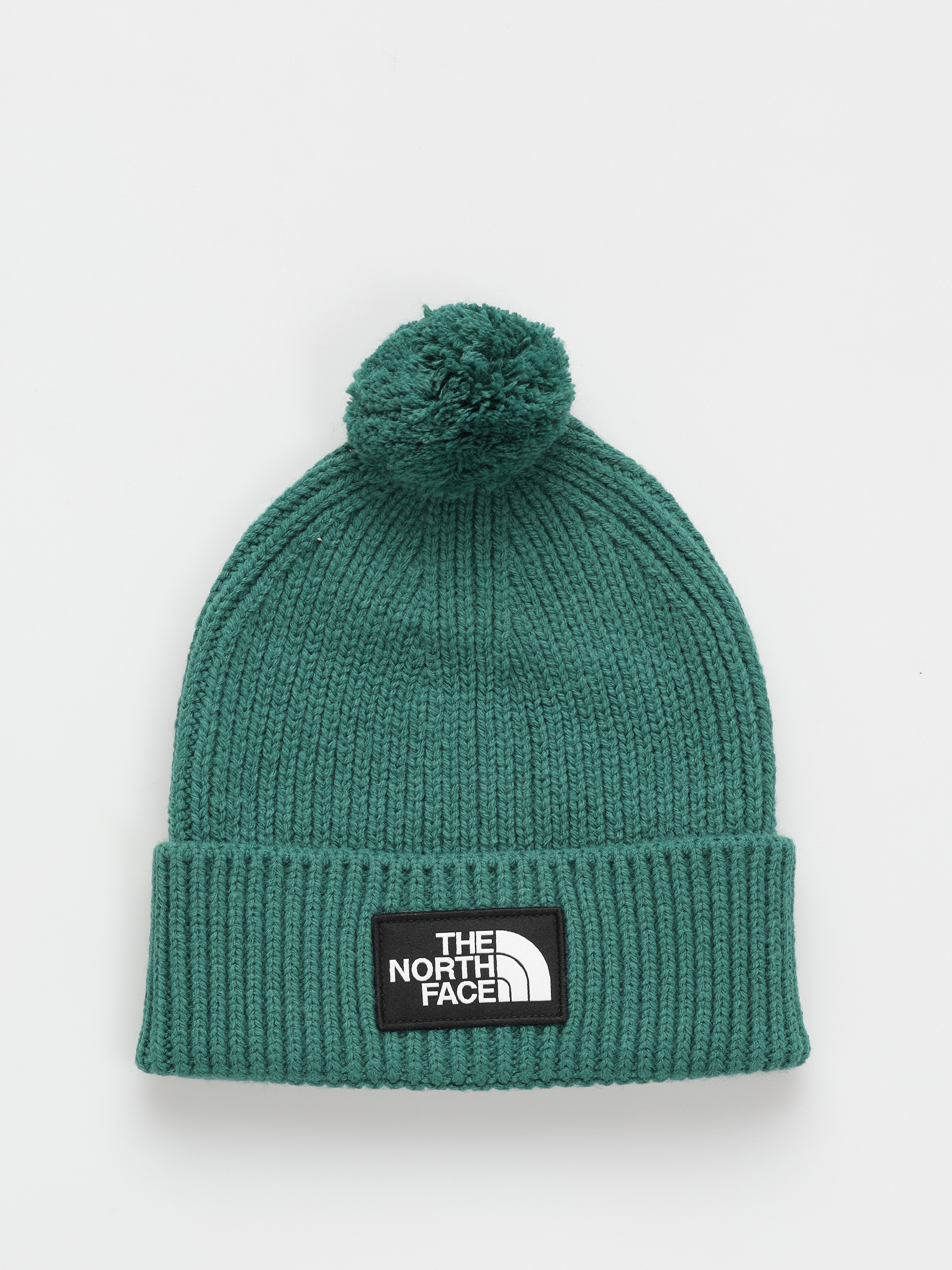 The North Face Tnf Logo Box Pom Beanie (evergreen)