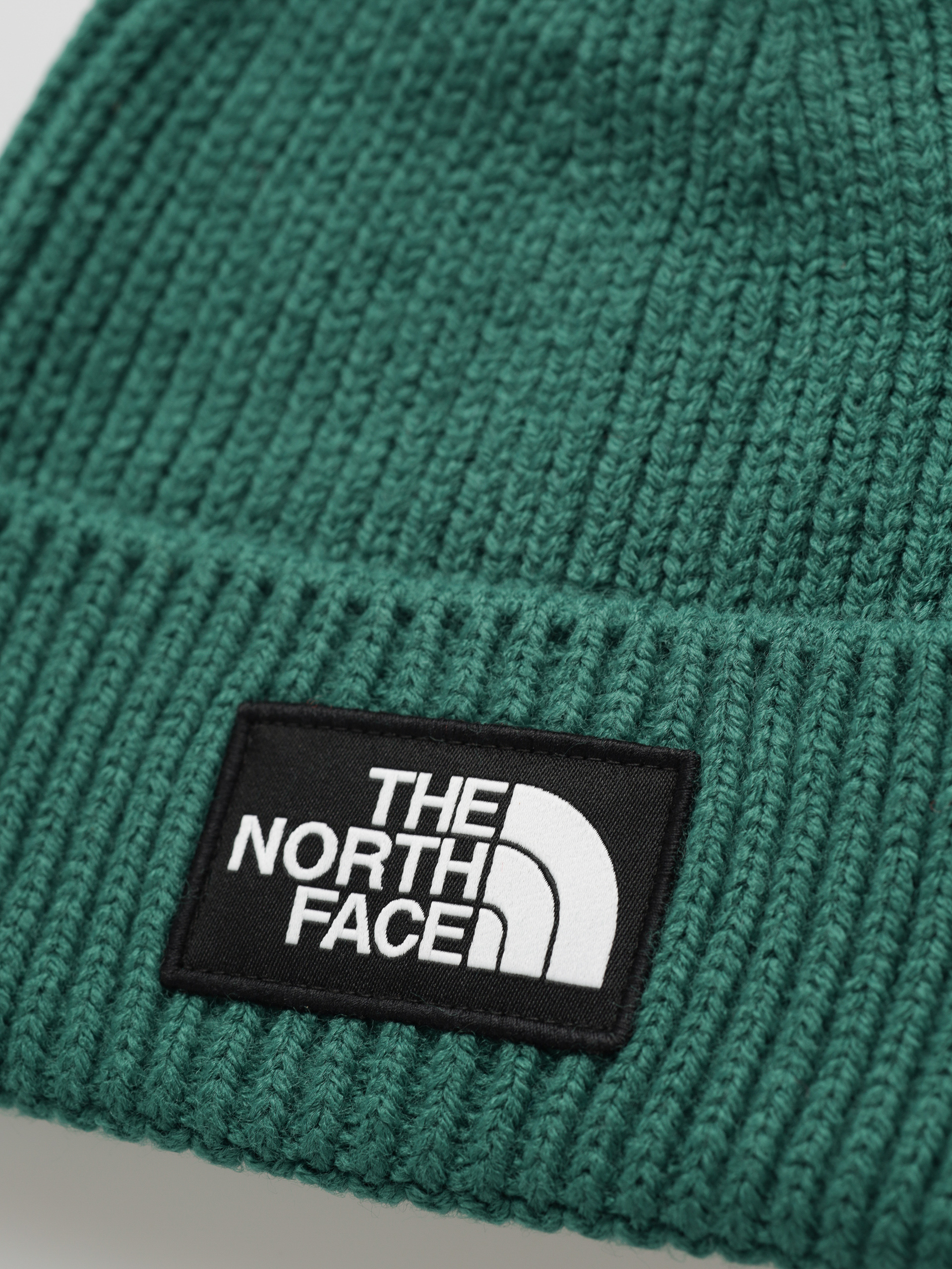 The North Face Tnf Logo Box Pom Beanie (evergreen)