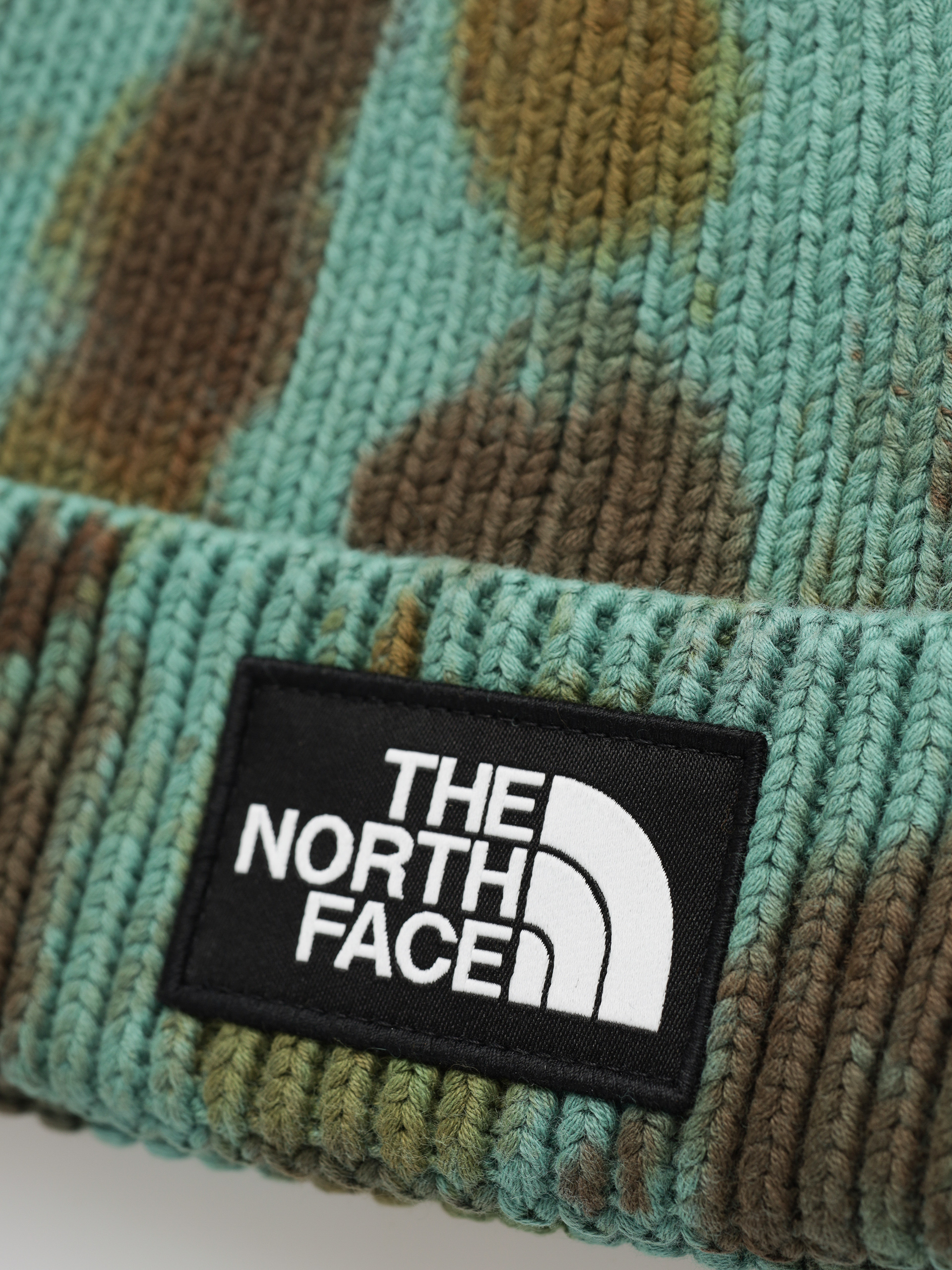 The North Face Tie Dye Logo Box Beanie - green (oxidized bronze
