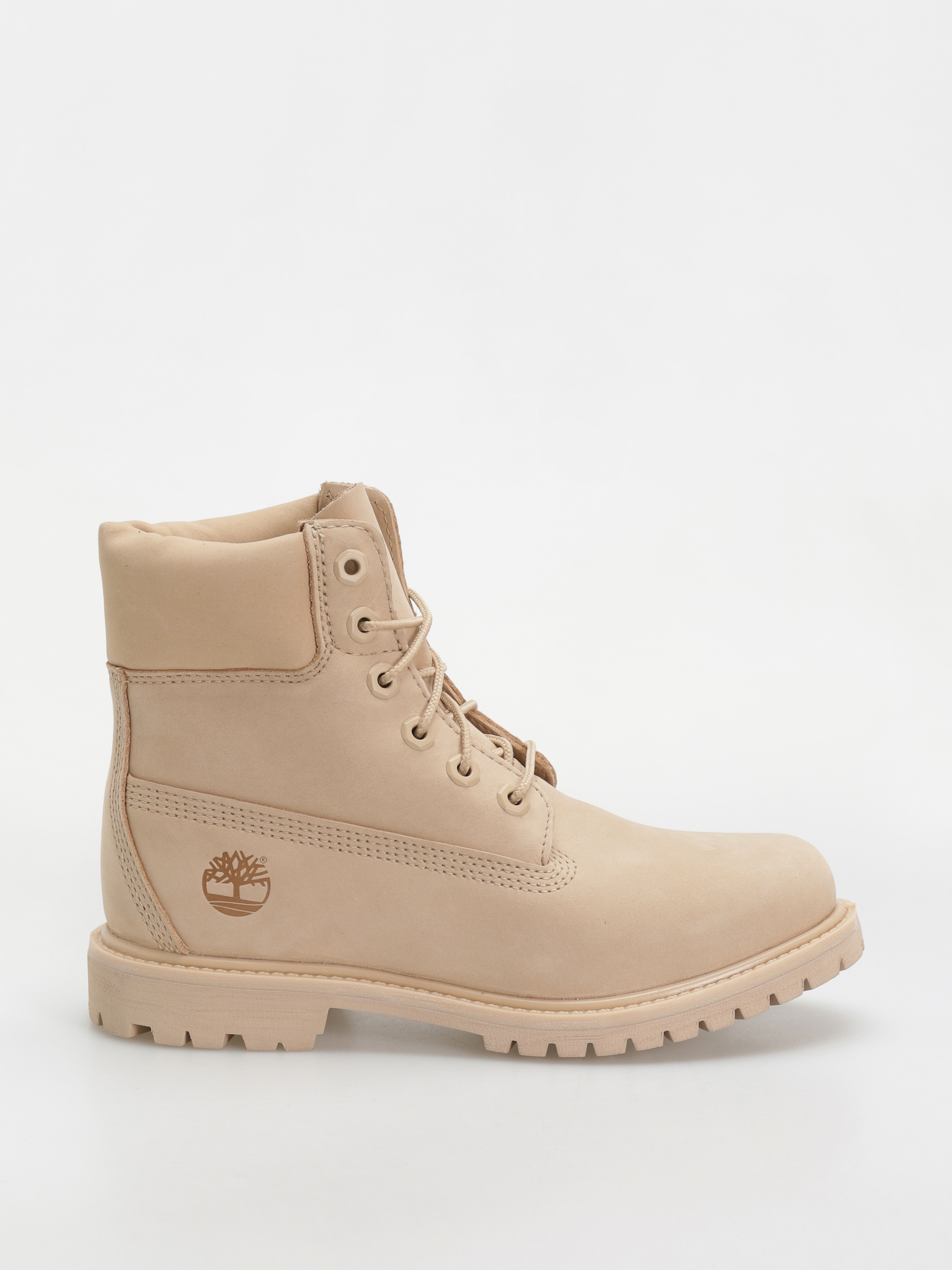 Timberland Premium 6 Inch Lace Up Waterproof Wmn winter shoes (light beige nubuck)