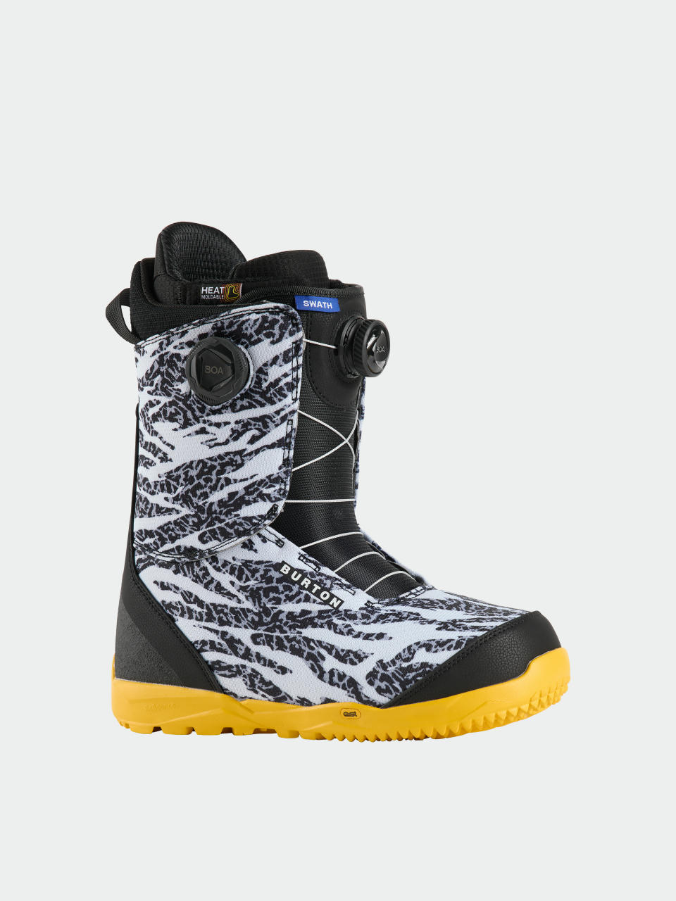 Mens Burton Snowboard boots Swath Boa (zebra/goldenrod)