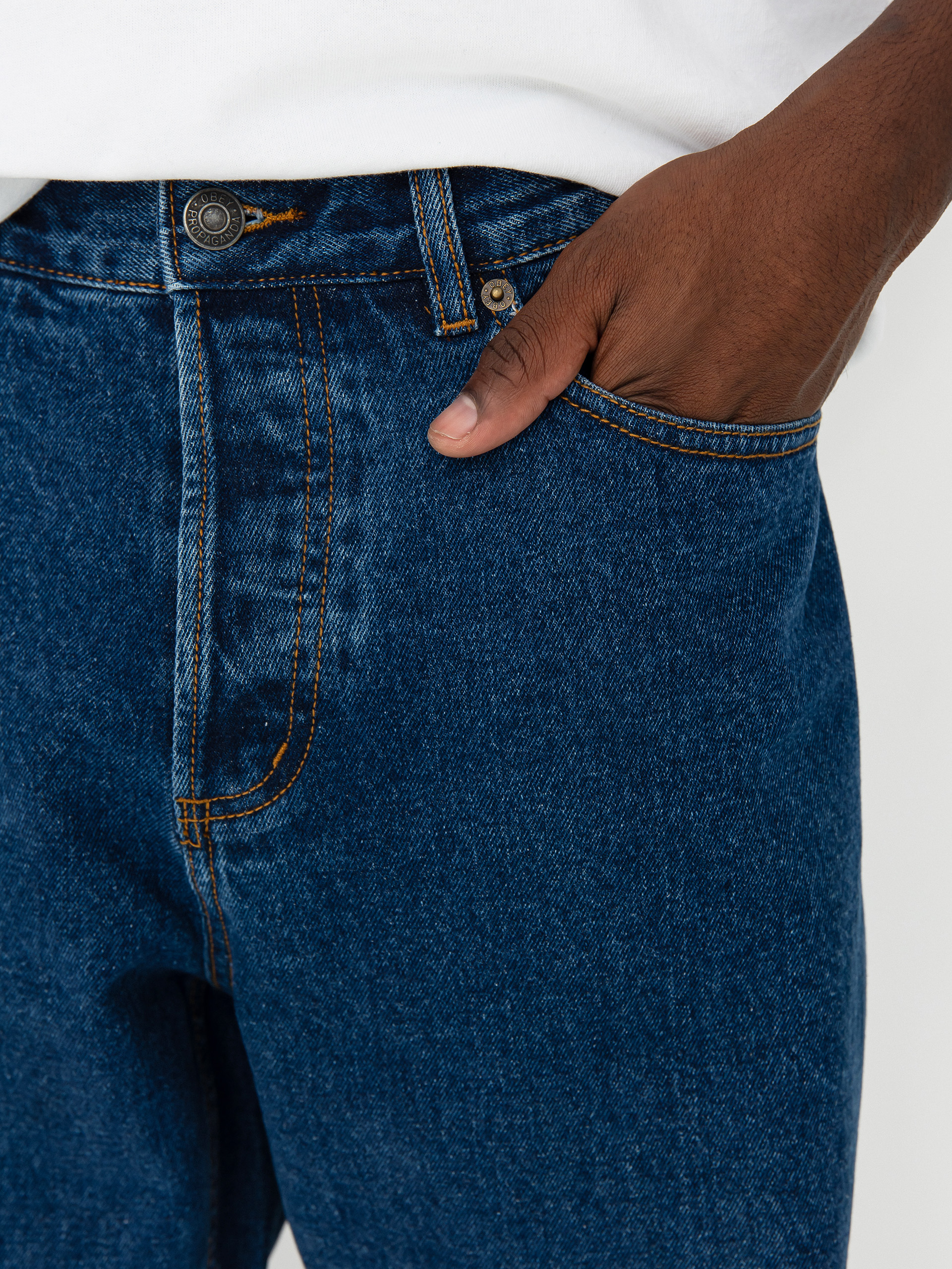 OBEY Hardwork Denim Hose (stonewash indigo)