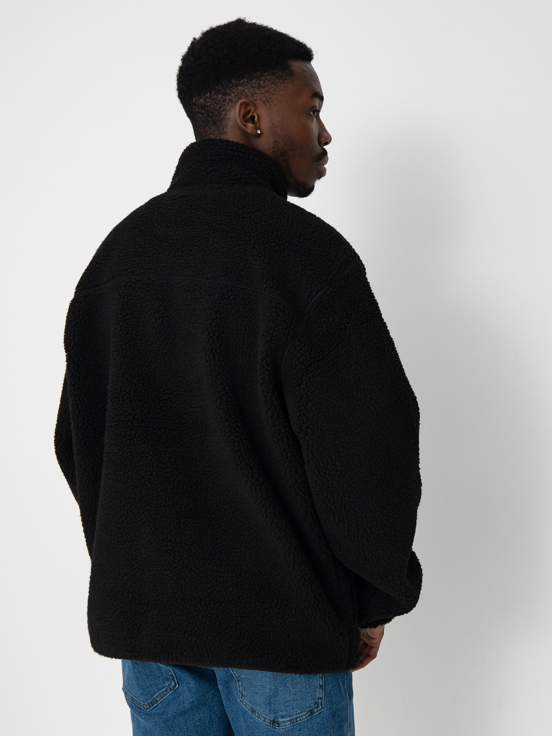 Mens Dickies Mount Hope Quarter Zip Fleece  (black)