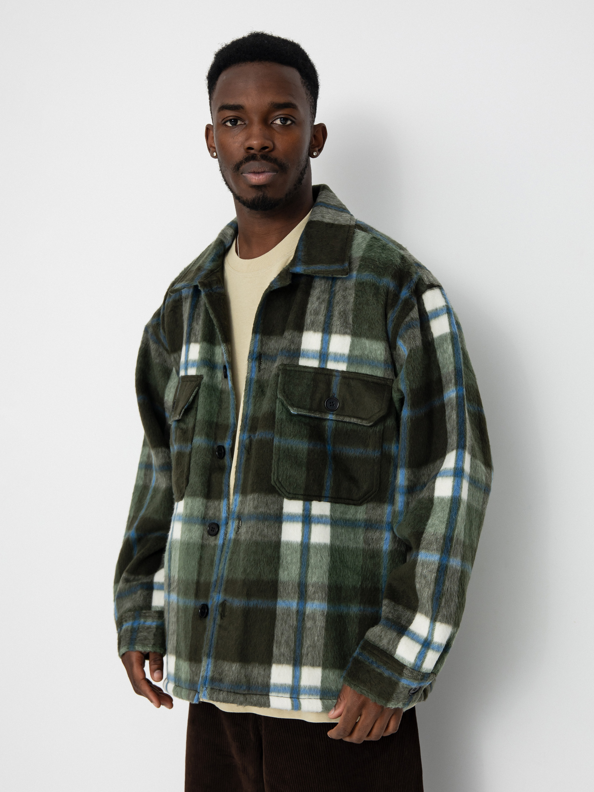 Obey checkered jacket best sale