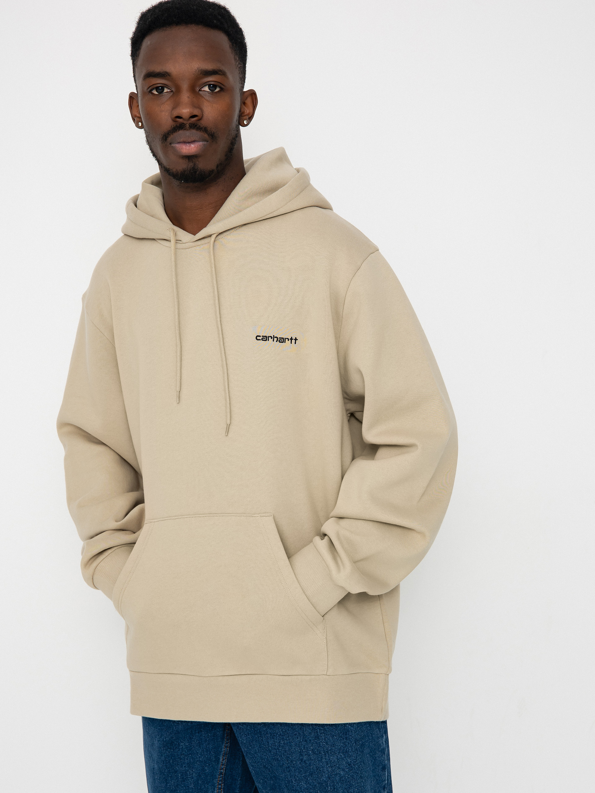 Carhartt WIP Script Embroidery HD Hoodie (wall/black)