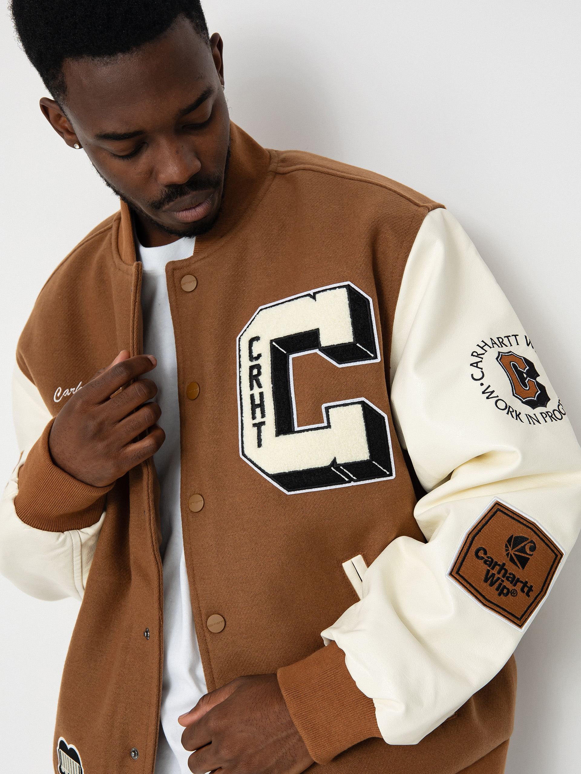 Carhartt WIP Brown Ducks Bomber Jacket (hamilton brown/wax)