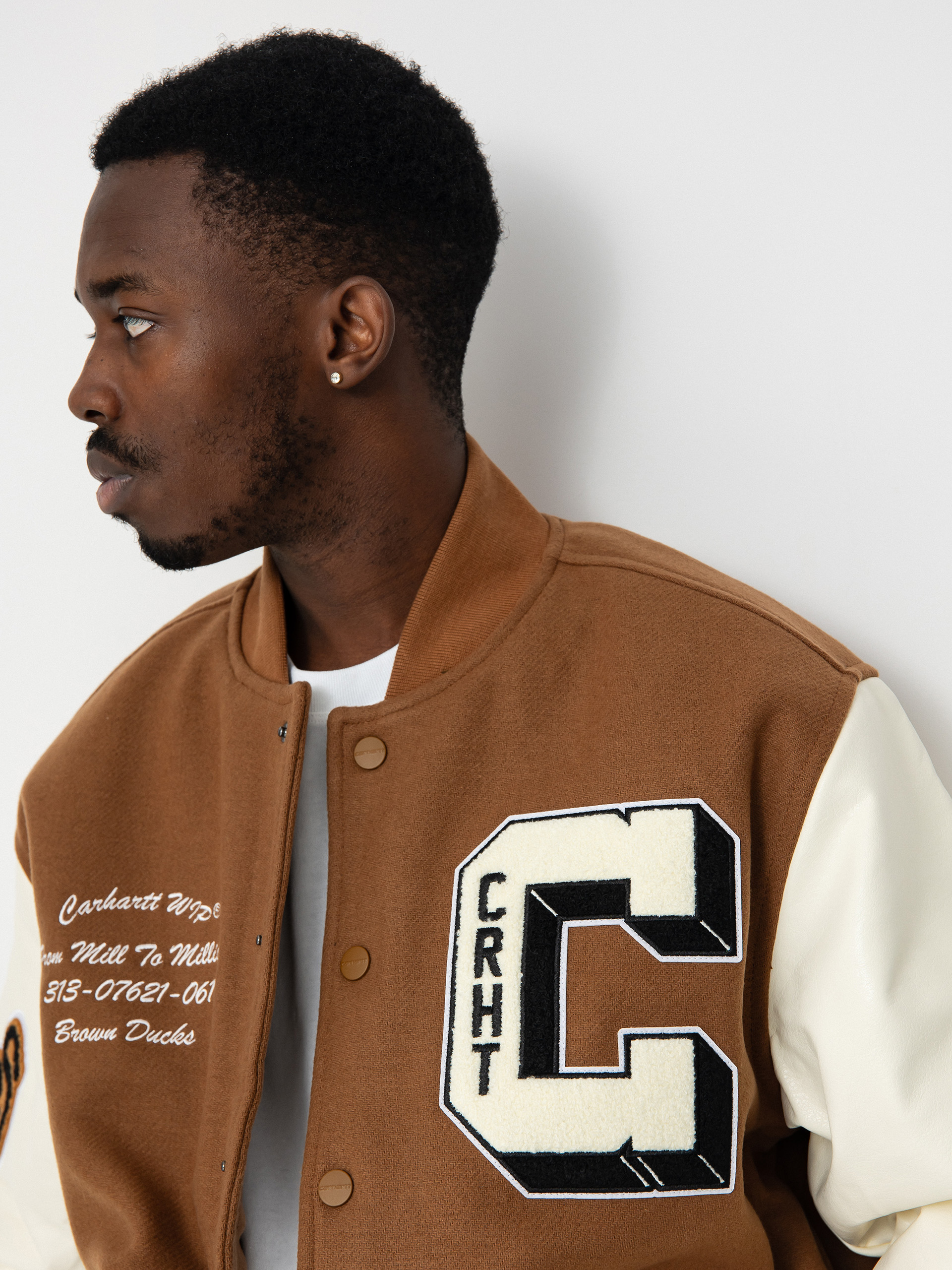 Carhartt WIP Brown Ducks Bomber Jacket (hamilton brown/wax)