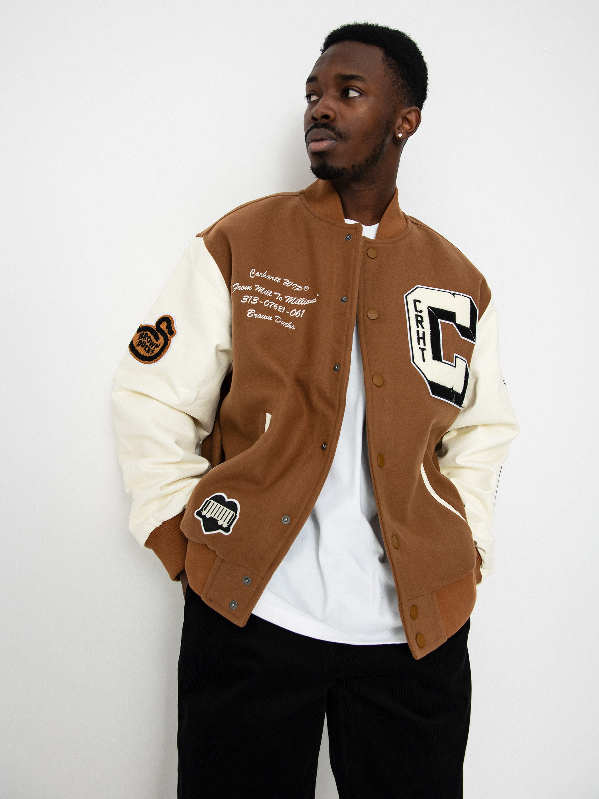 Carhartt WIP Brown Ducks Bomber Jacket (hamilton brown/wax)