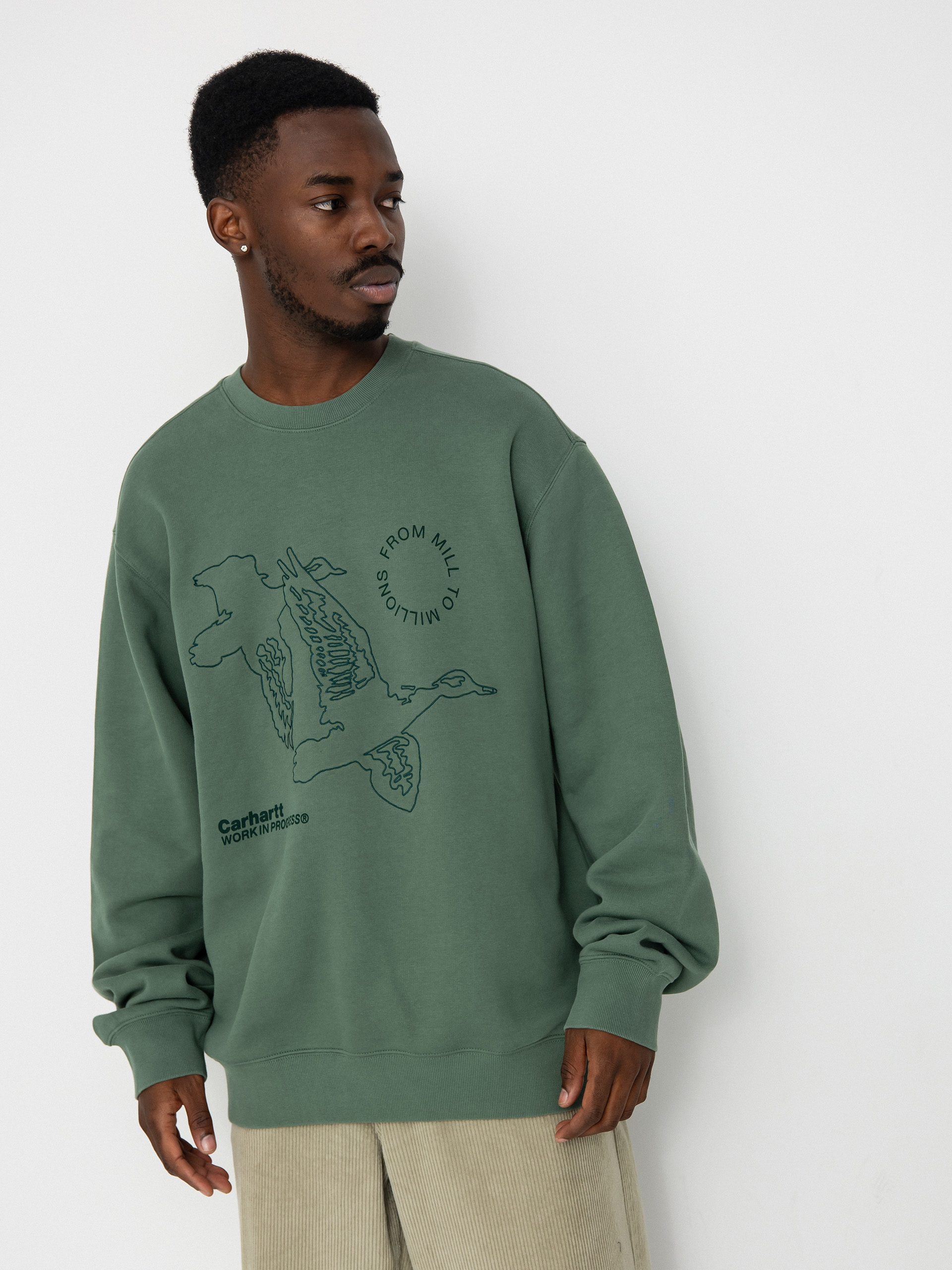 Carhartt WIP Flying Ducks Sweatshirt (duck green)