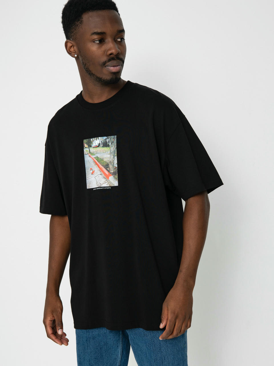 Polar Skate Red Curb T-Shirt (black)