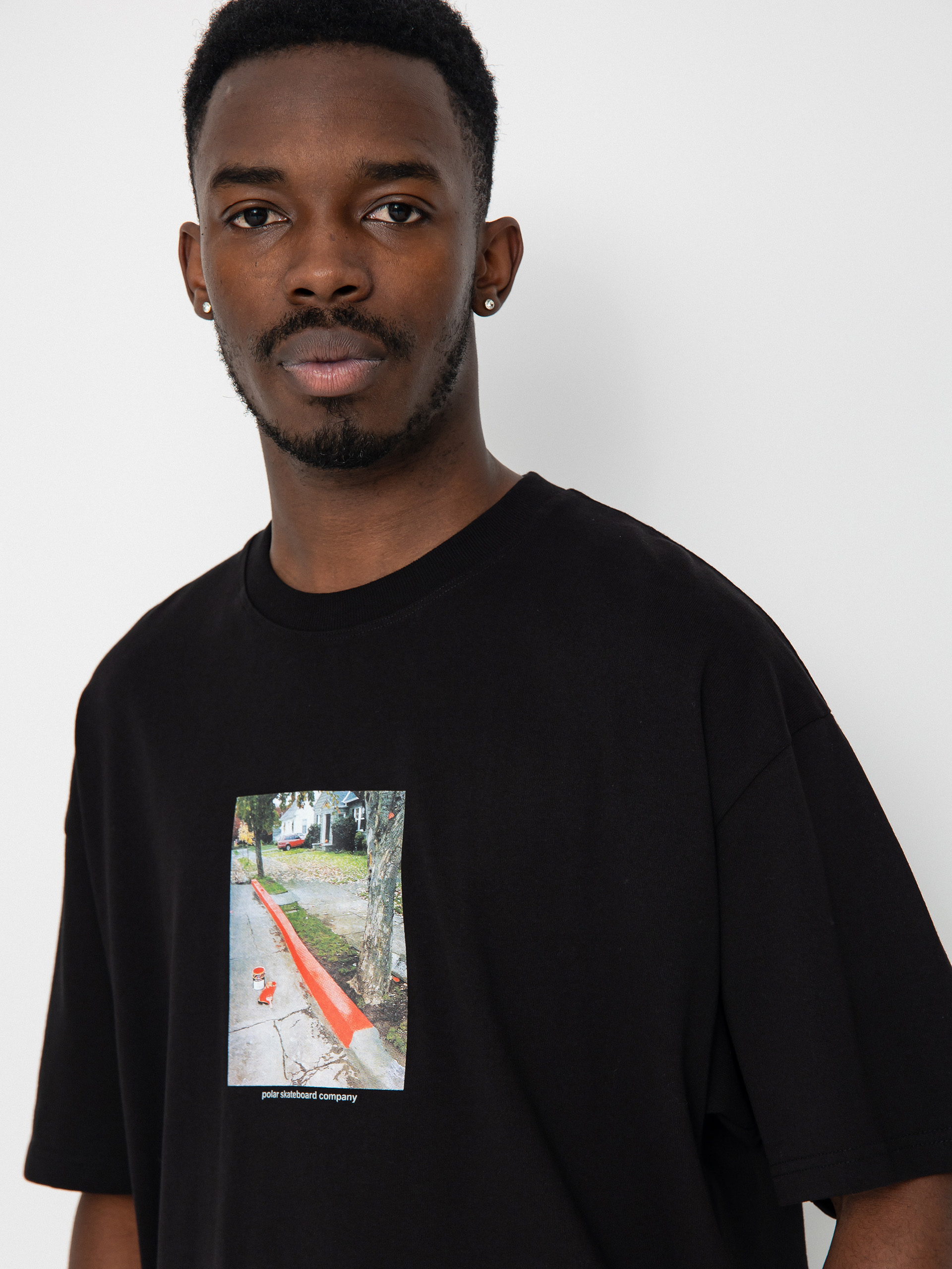 Polar Skate Red Curb T-Shirt (black)