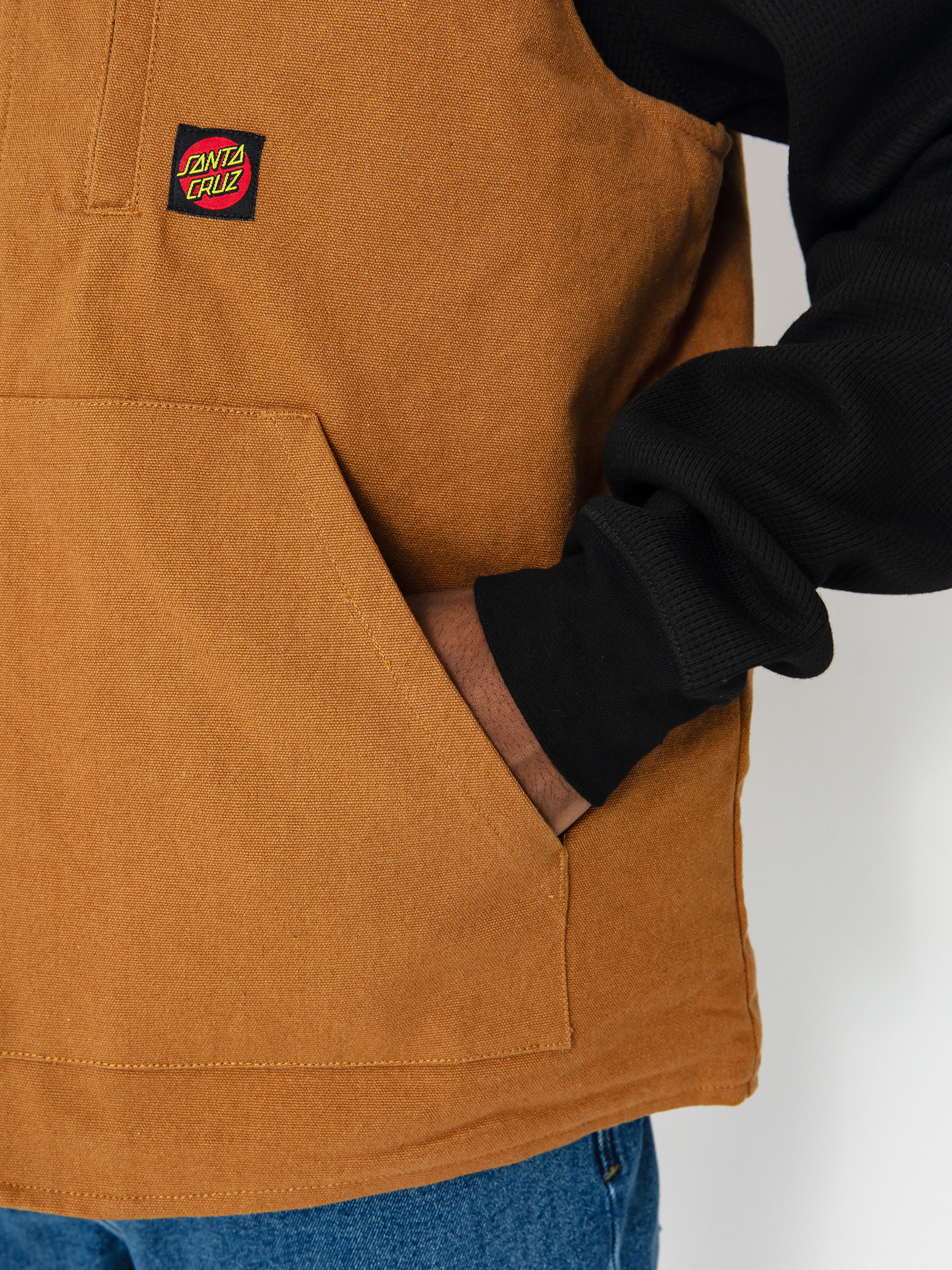 Santa Cruz Classic Label Vest Jacket (biscuit)