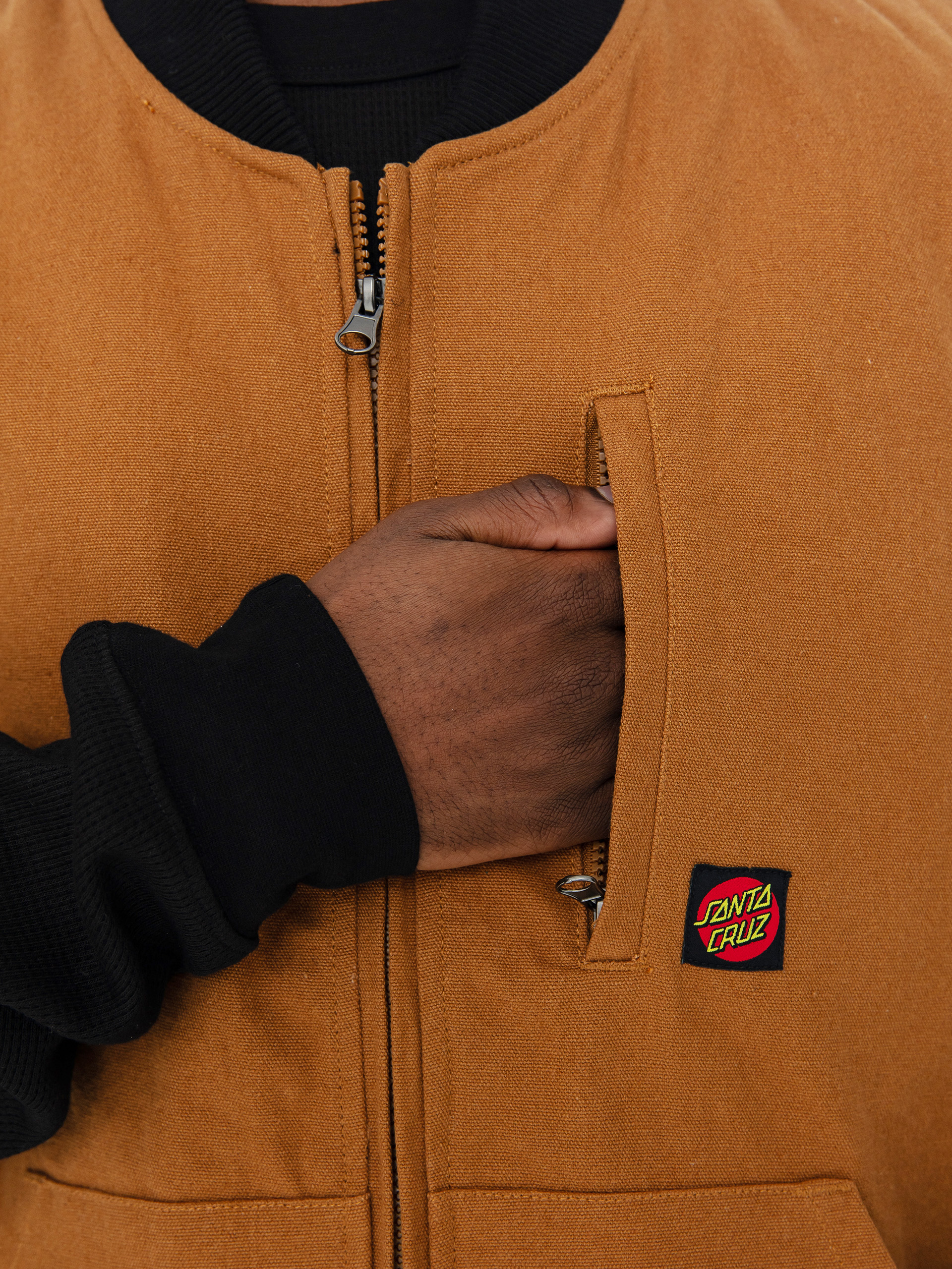Santa Cruz Classic Label Vest Jacket (biscuit)