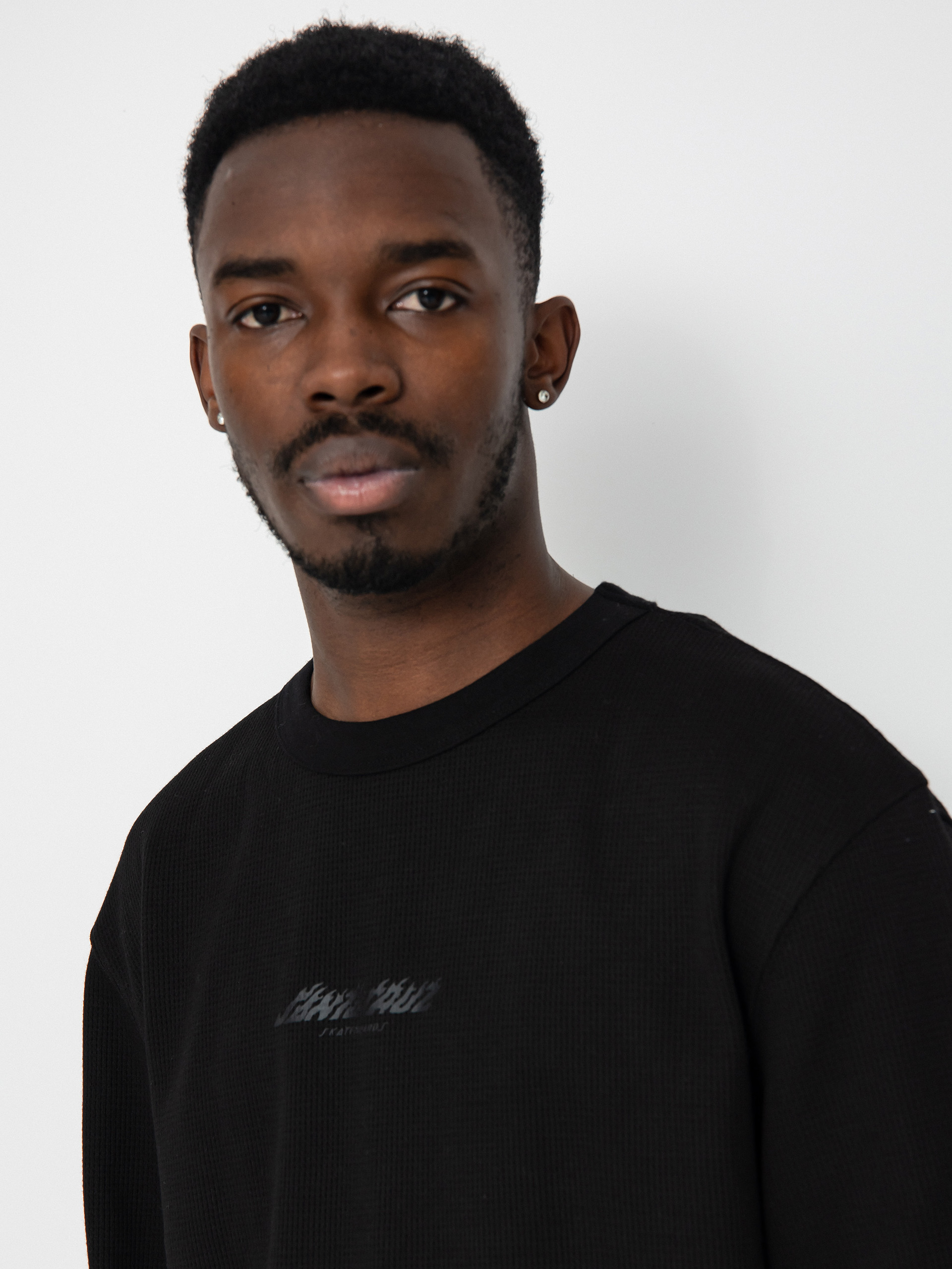 Santa Cruz Flame Strip Waffle Longsleeve (black)