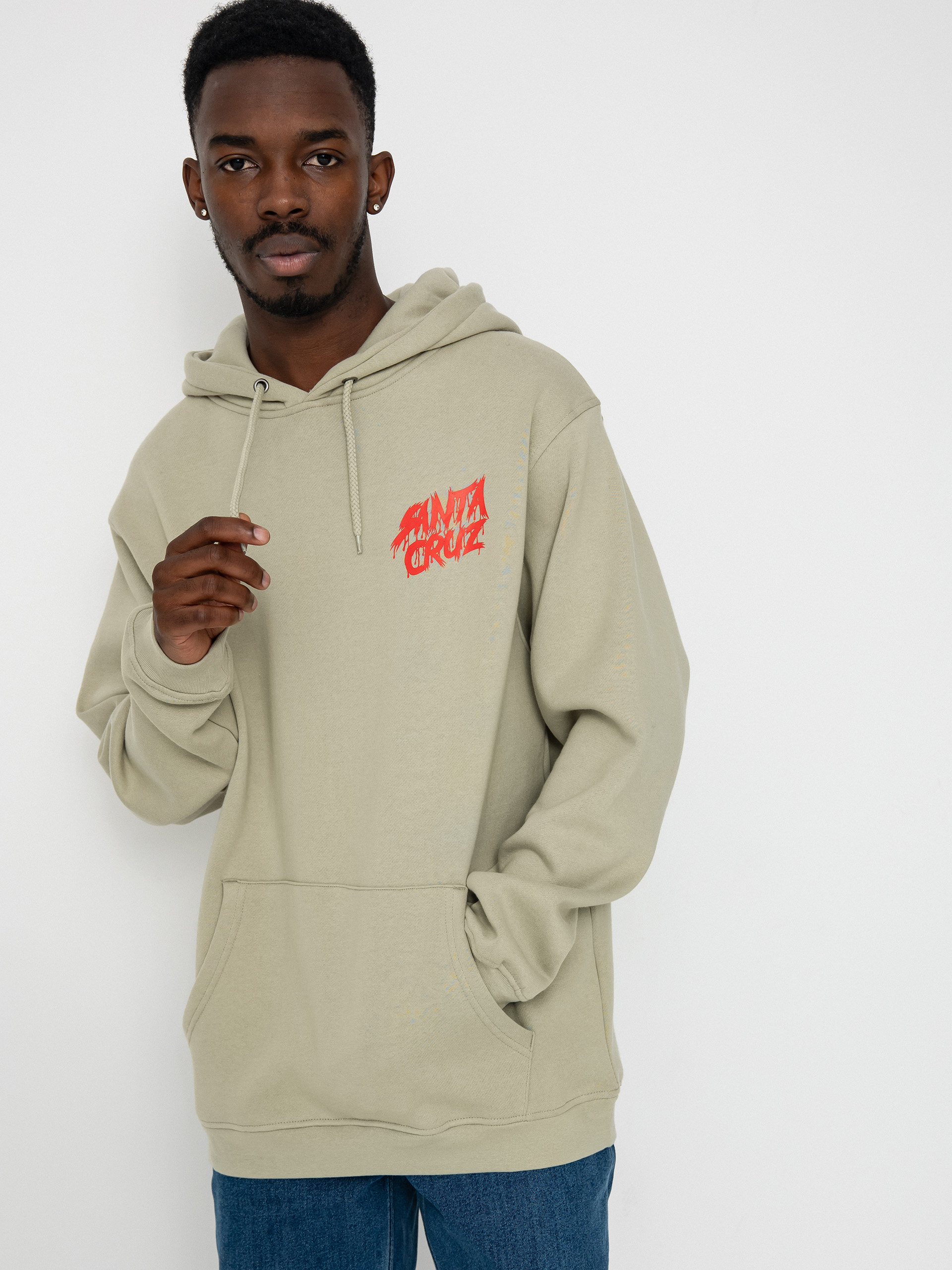 Santa Cruz Meek Concrete Slasher Sweatshirt (stone grey)