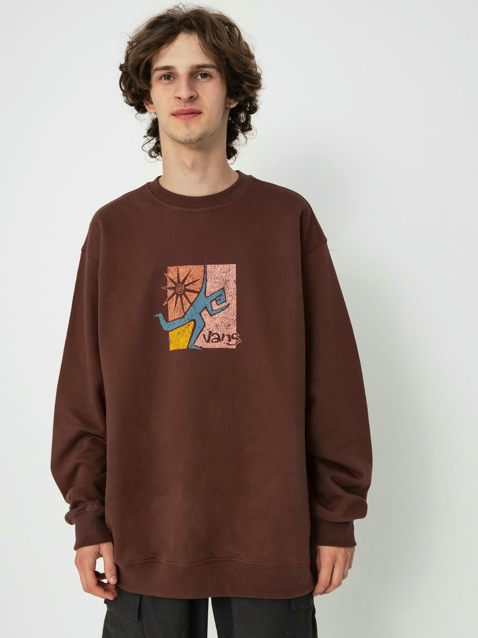 Vans Style Guy Loose Crew Sweatshirt (bitter chocolate)