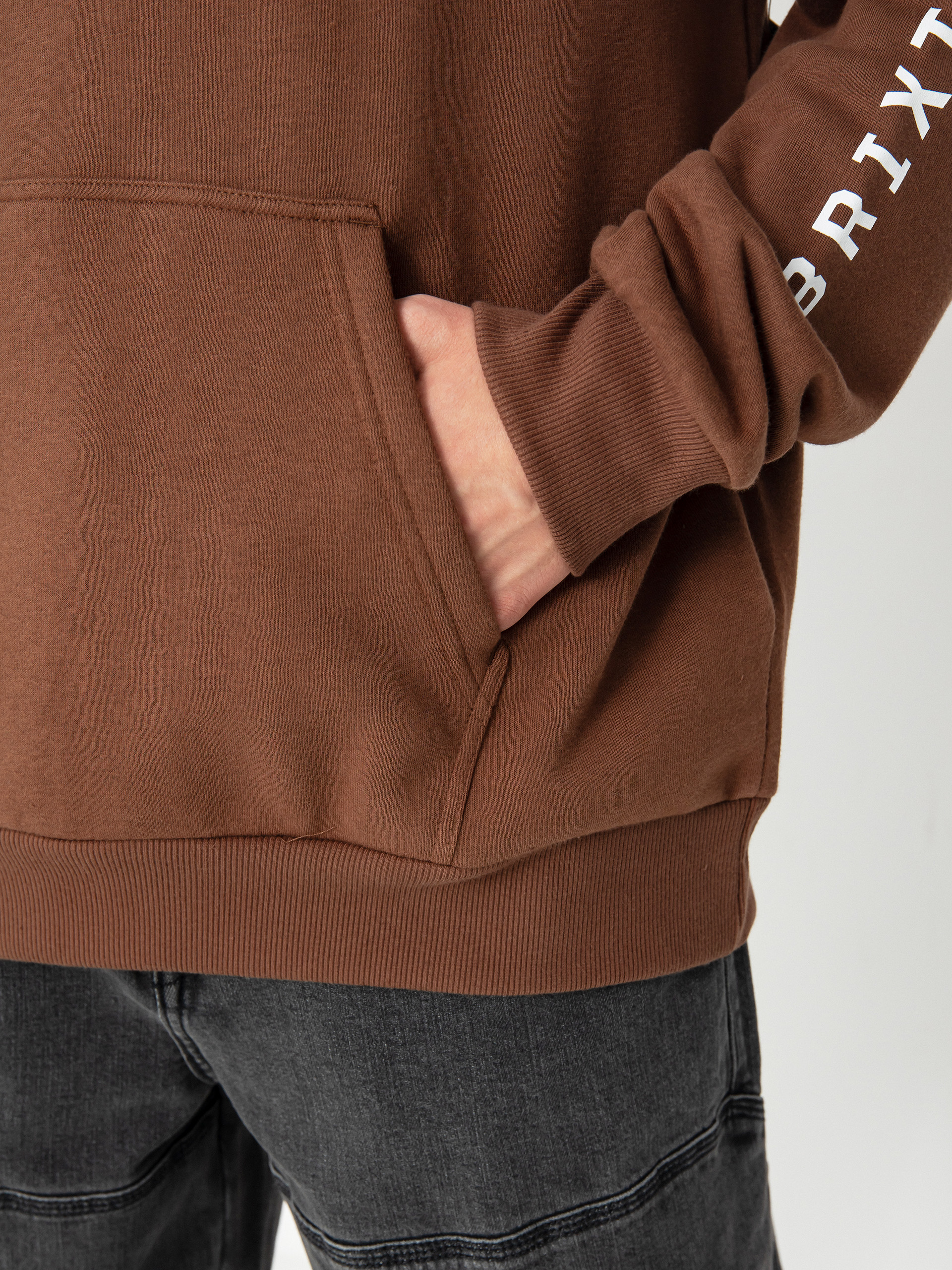 Brixton Crest HD Hoodie (pinecone brown/rust orange/whi)