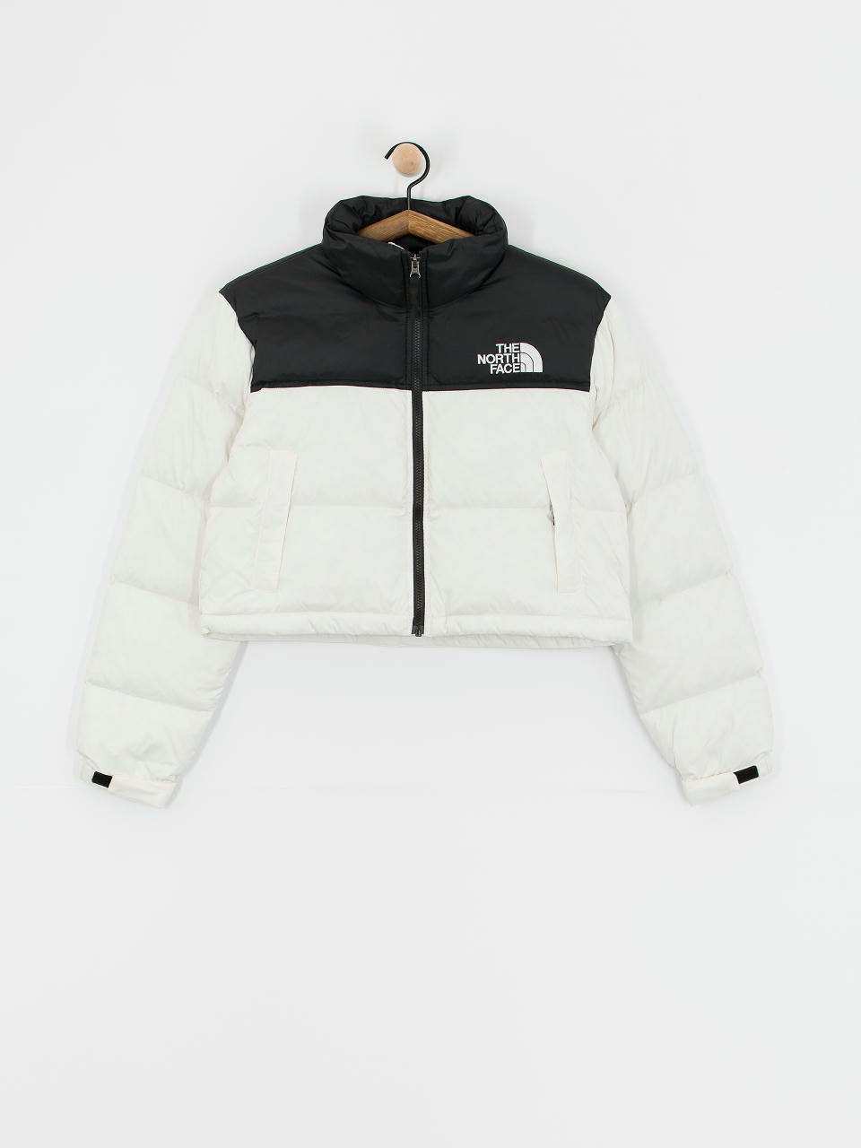 The North Face Jacket Nuptse Short Wmn (white dune/tnf black)