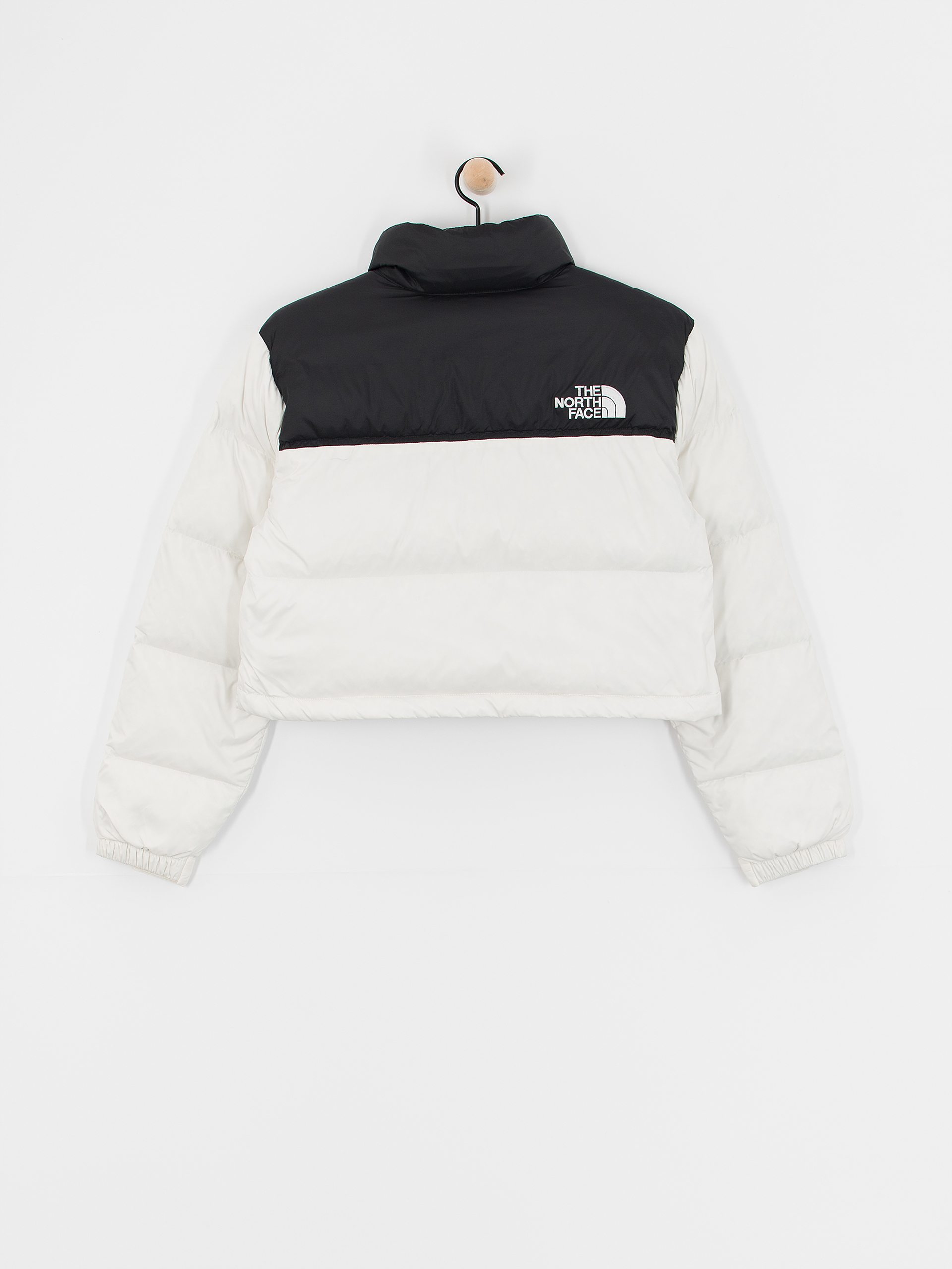 The North Face Jacke Nuptse Short Wmn (white dune/tnf black)