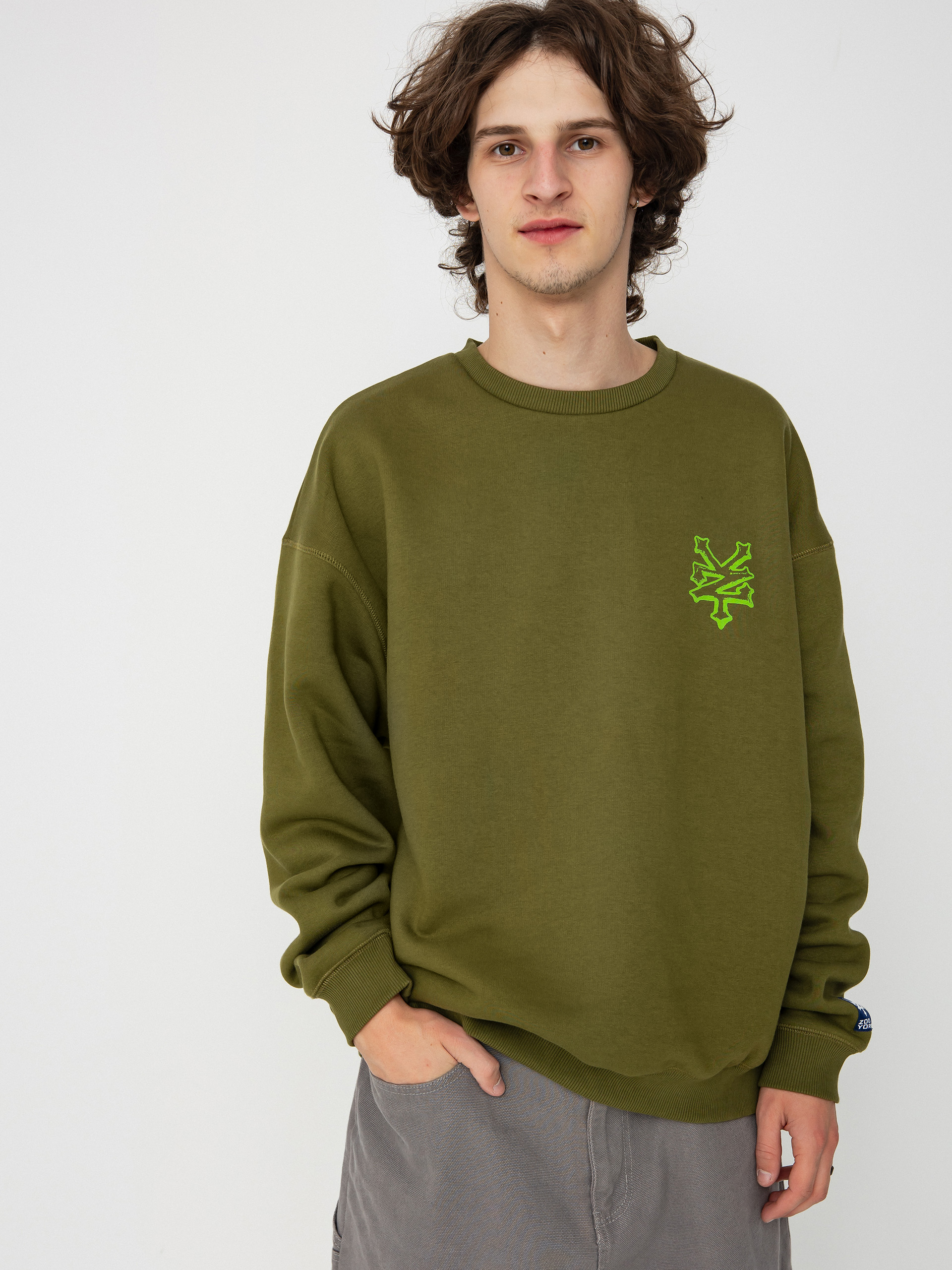 Zoo York Skeleton Sweatshirt (olive)