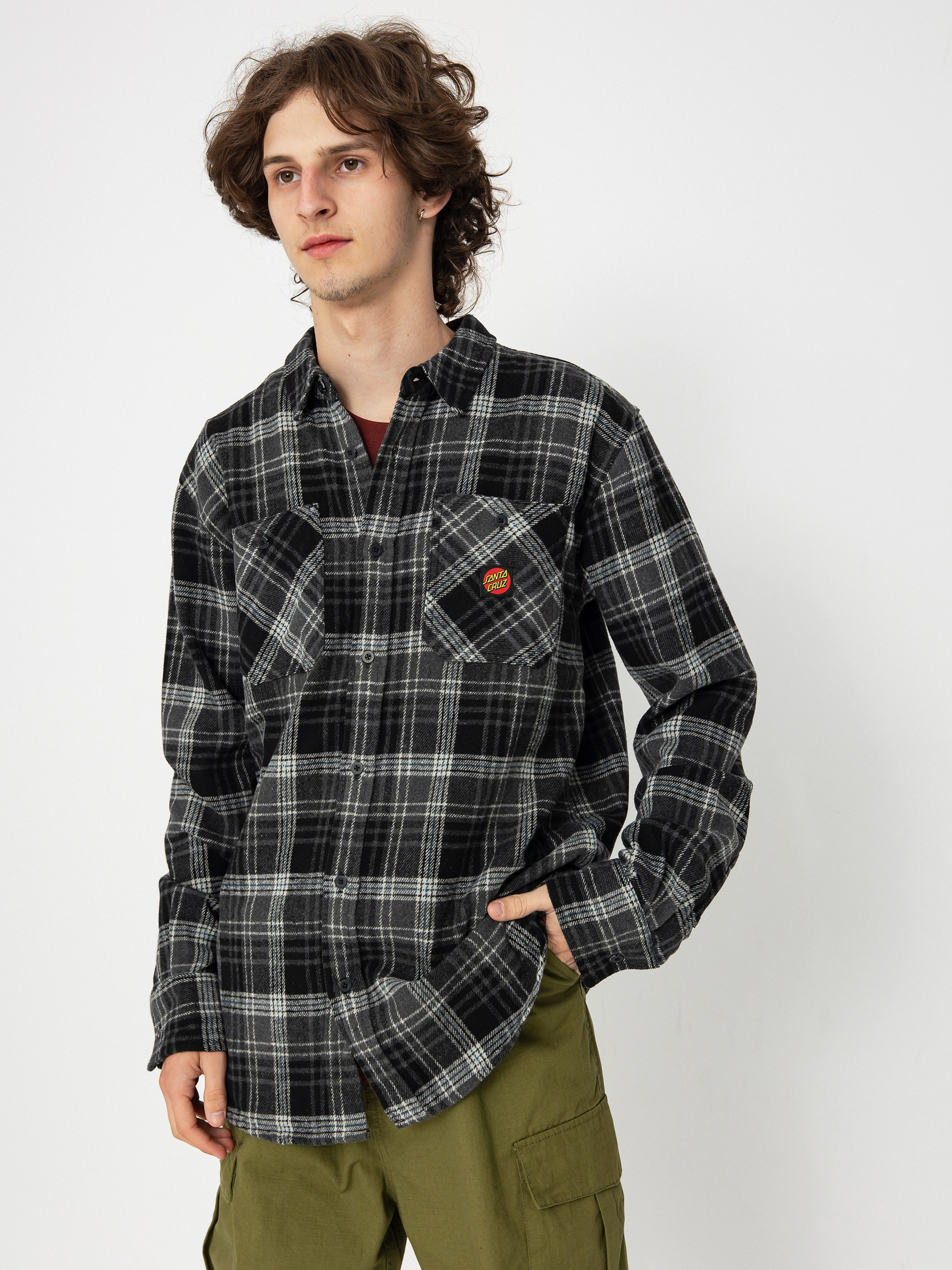 Santa Cruz Apex Shirt (black check)