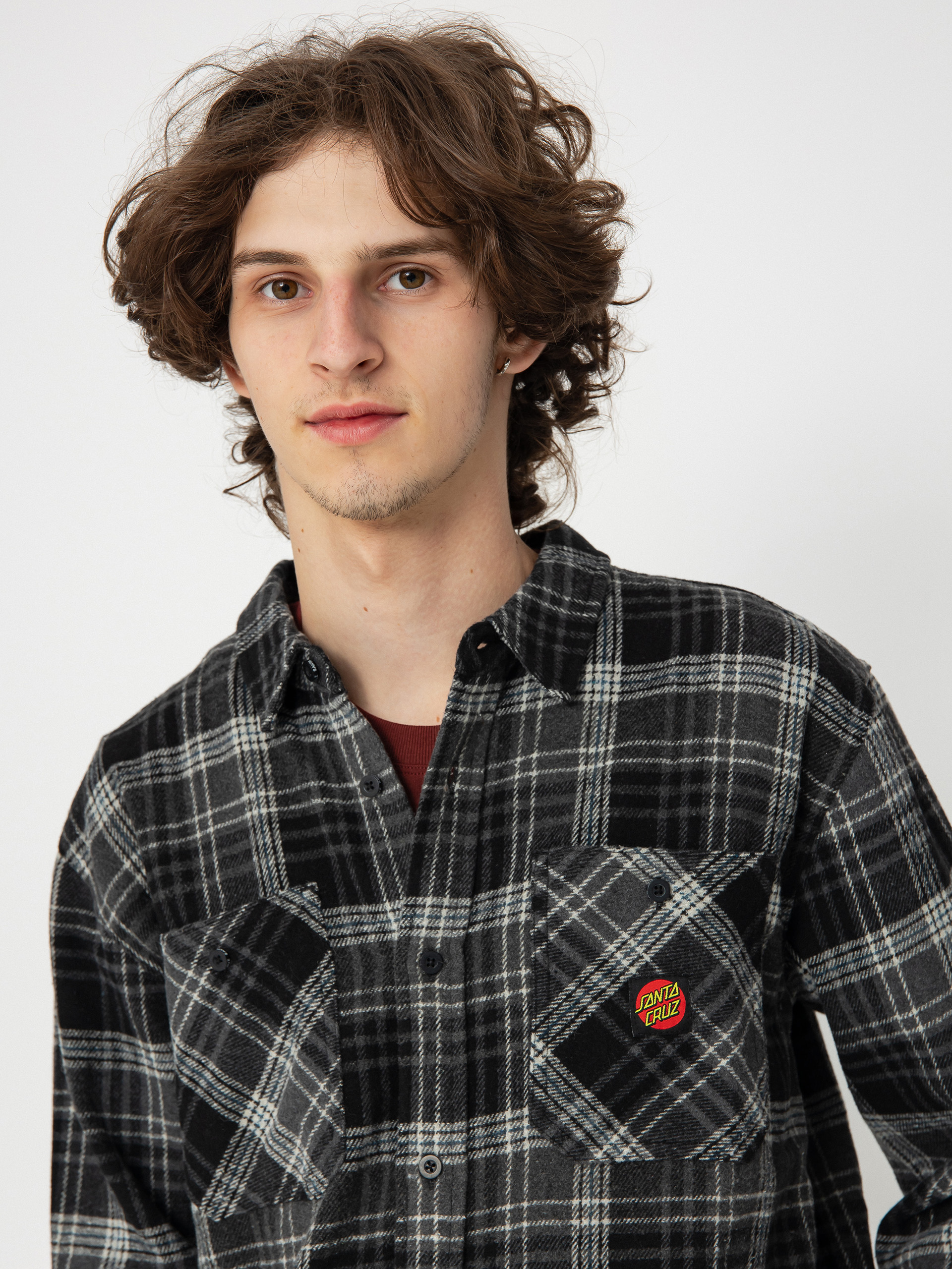 Santa Cruz Apex Shirt (black check)