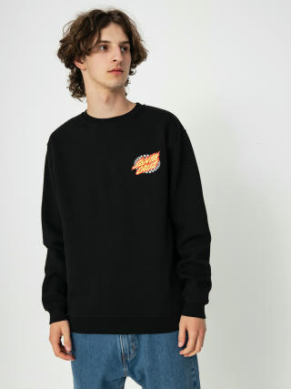 Santa Cruz Sweatshirt Oval Check Flame (black)