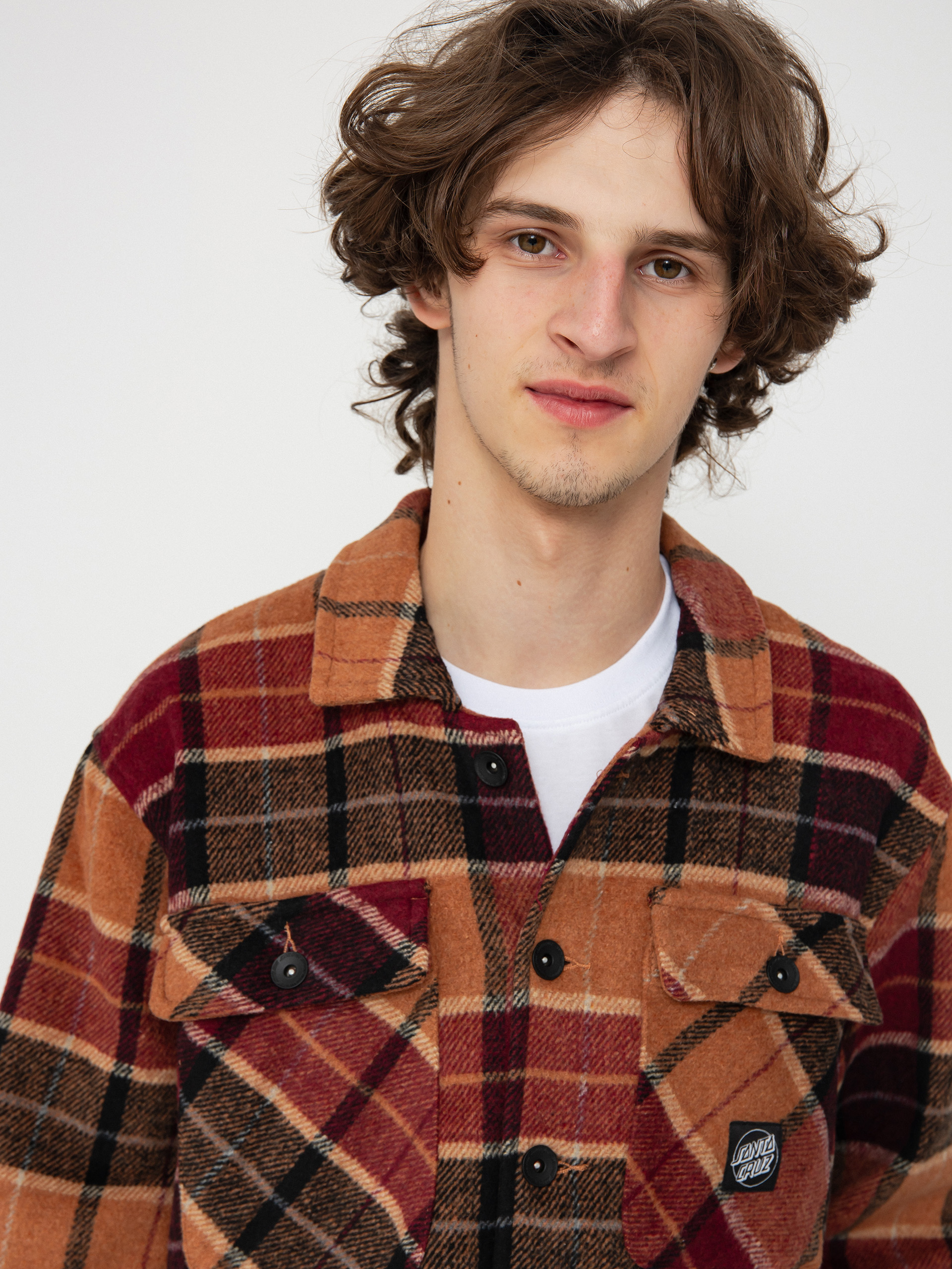 Santa Cruz Lodge Shirt (burnt orange check)