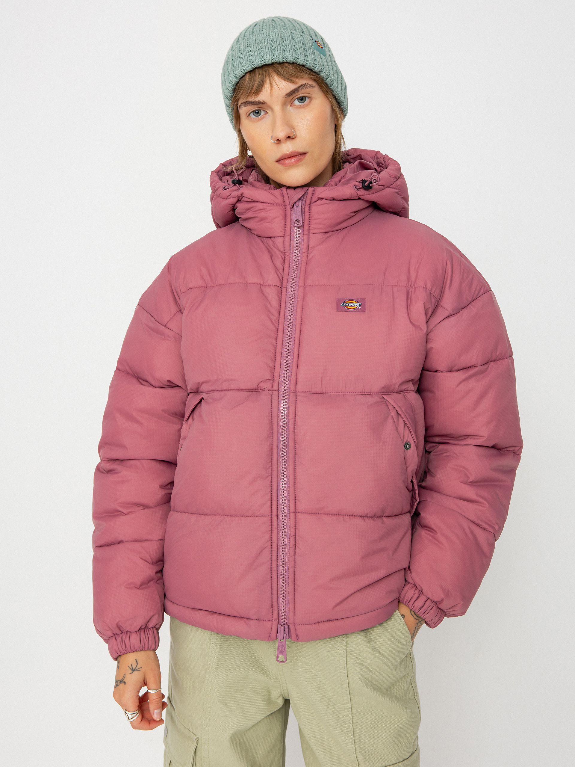Dickies Alatna Oversized Puffer Wmn Jacket - pink (mellow mauve)