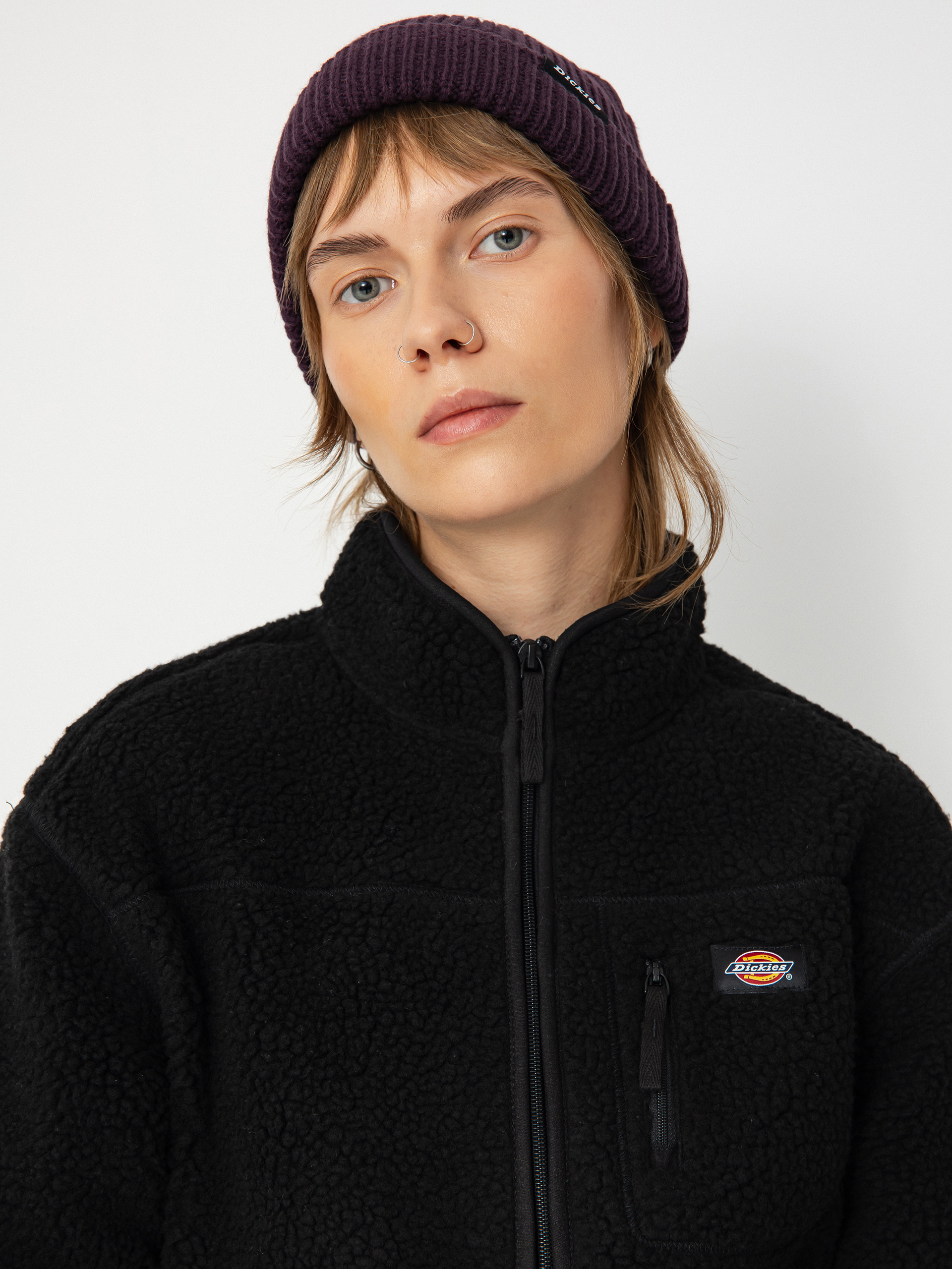 Damen Dickies Mount Hope Fleece Jacke (black)