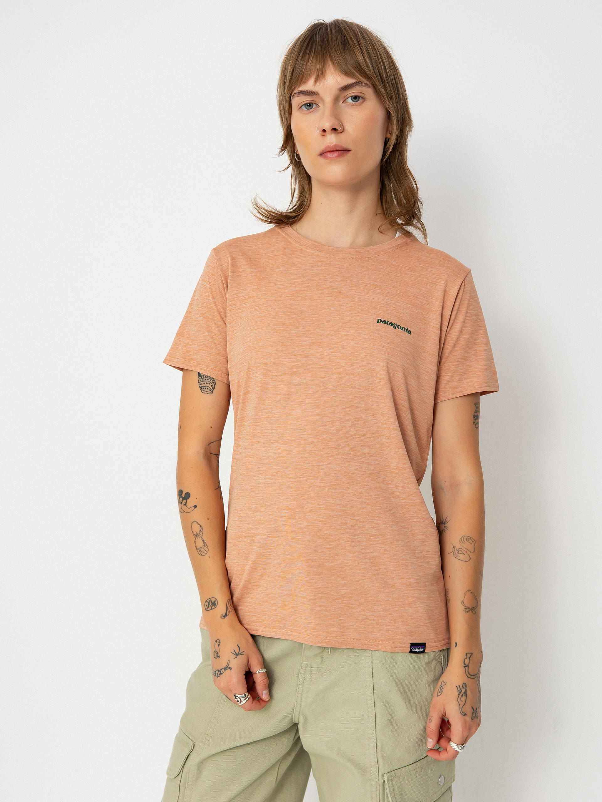 Patagonia Cap Cool Daily Graphic Waters Wmn T-Shirt (boardshort logo terra pink x dye)