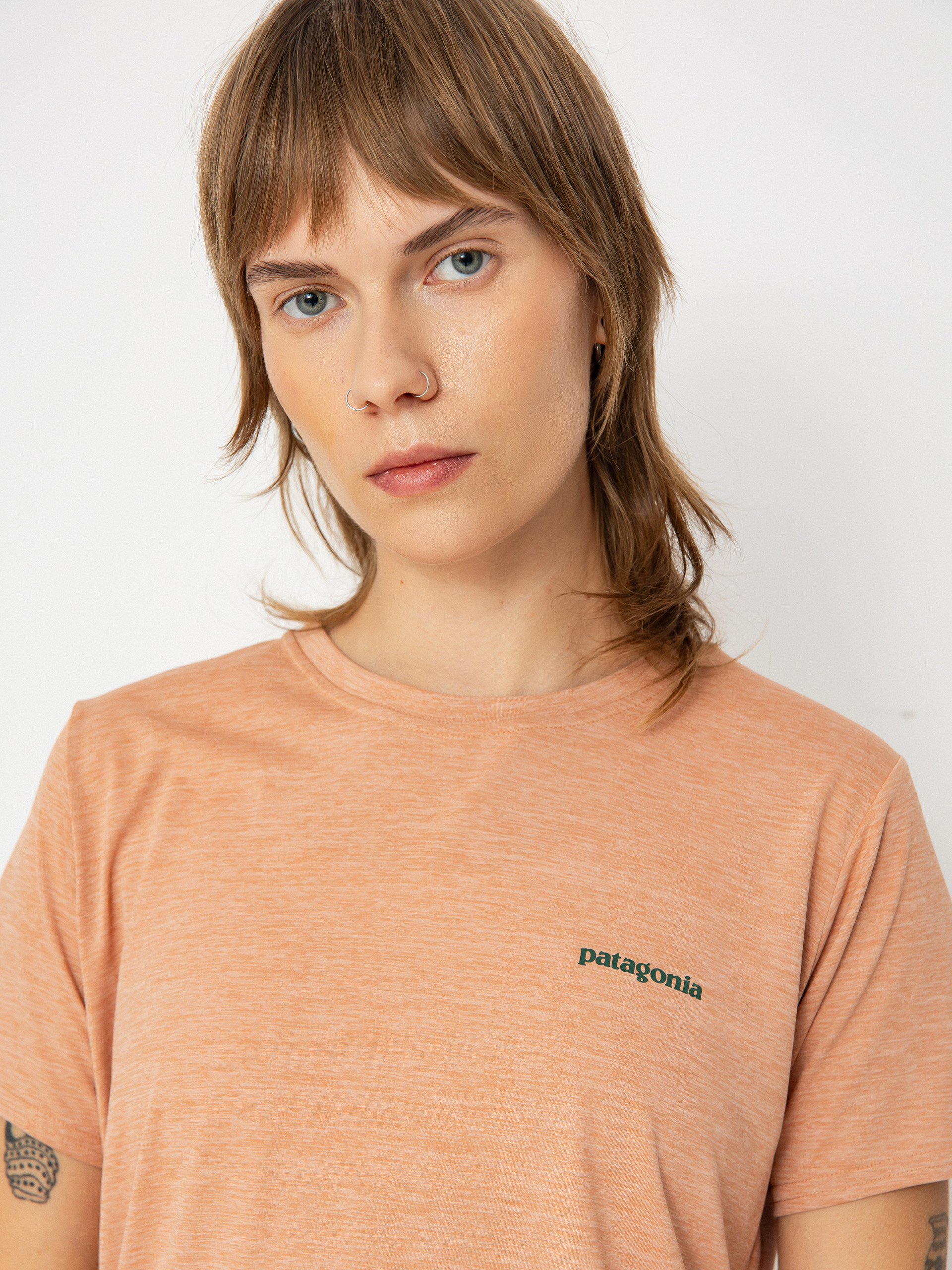 Patagonia Cap Cool Daily Graphic Waters Wmn T-Shirt (boardshort logo terra pink x dye)