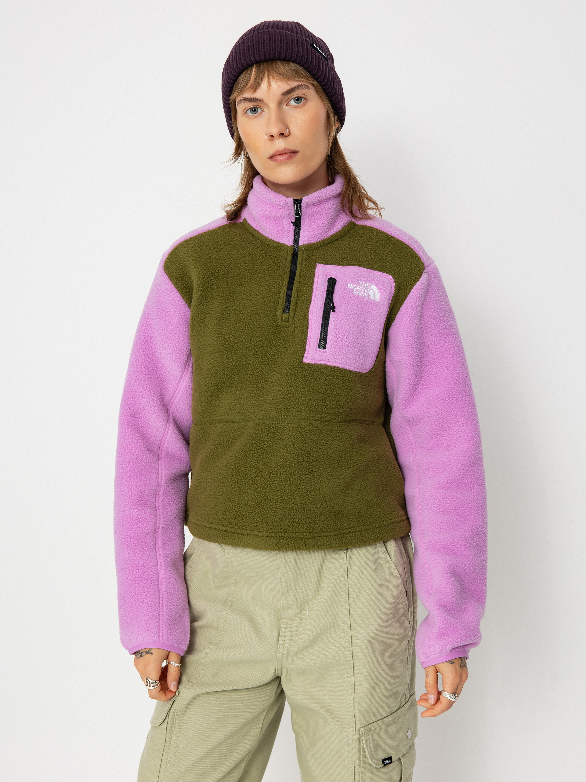 The North Face Yumiori 1/4 Zip Wmn Fleece pink, green (forest
