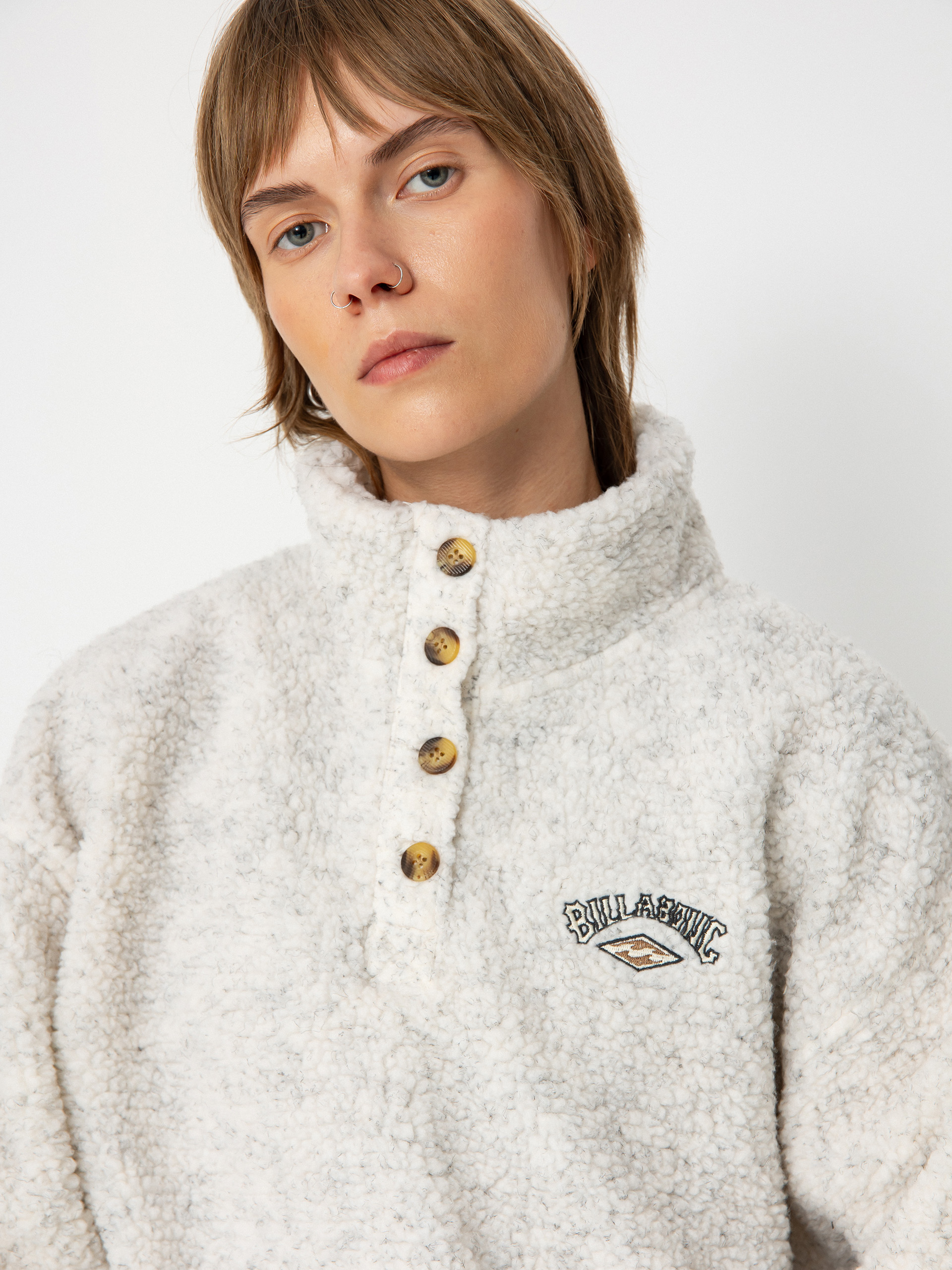 Womens Billabong Run The Road Fleece  (white cap)