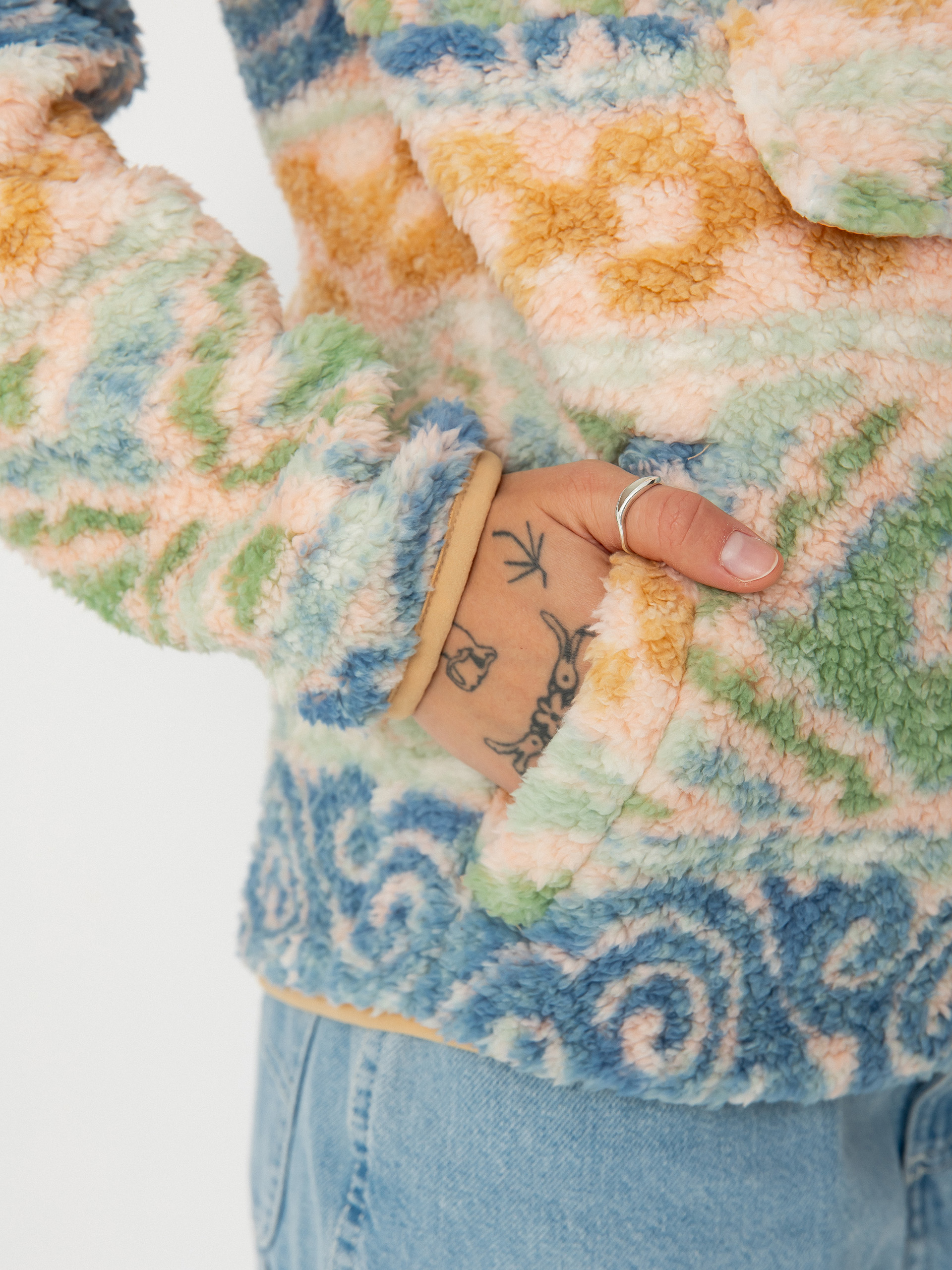 Womens Billabong Switchback Pullover Fleece  (blue haze)