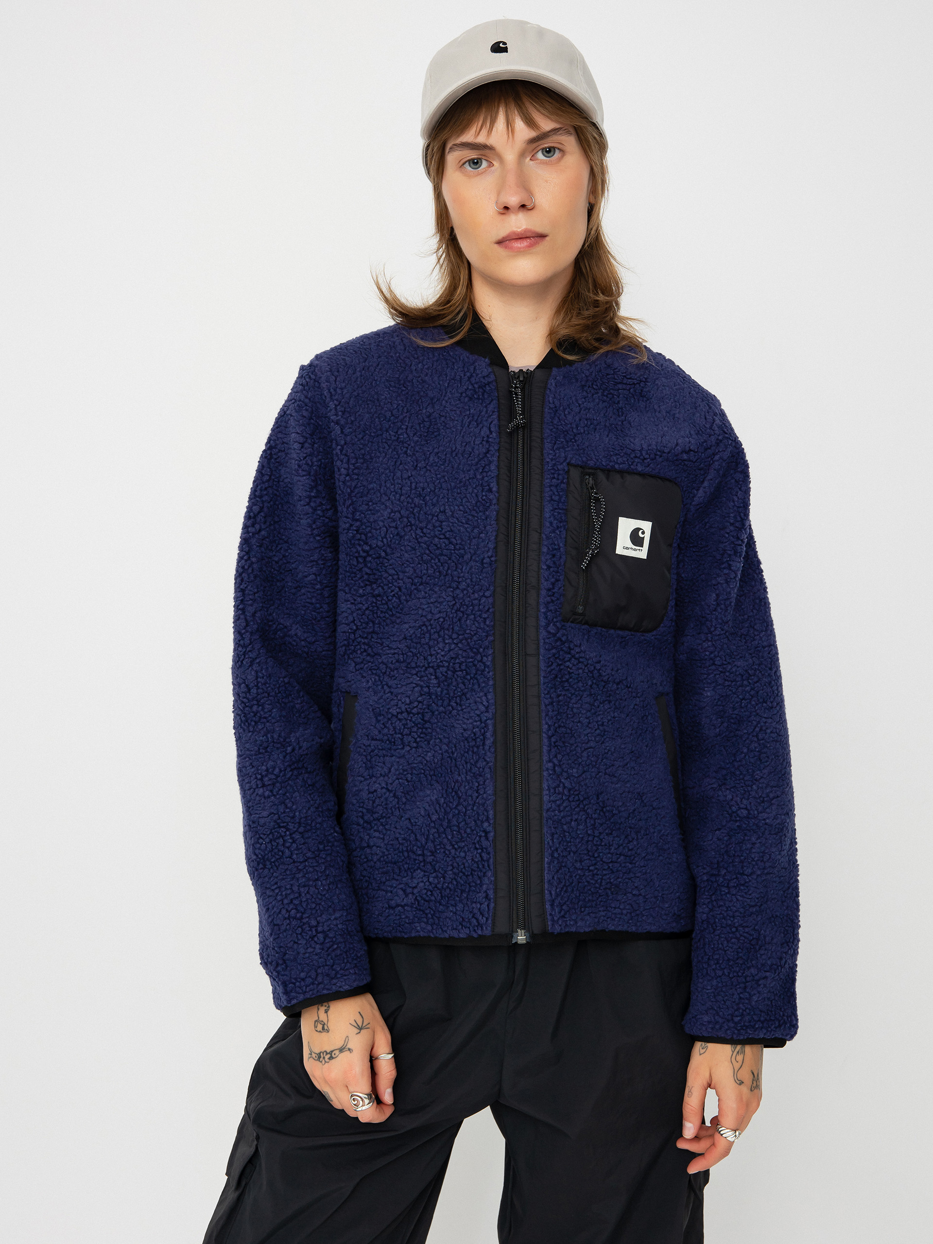 Carhartt WIP Fleece Jacke Janet Wmn Violett (aura/black)