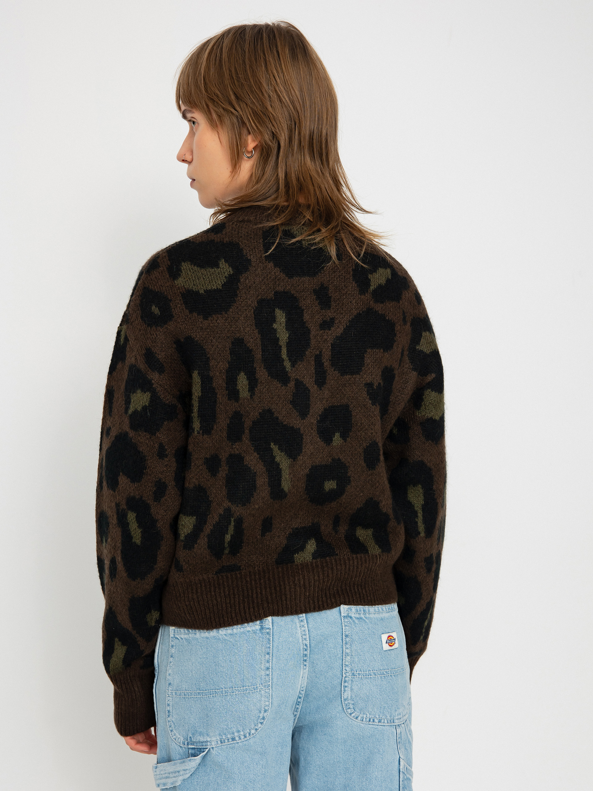 Carhartt WIP Pulli Merton Cardigan Wmn (camo leo jacquard/tamarind)