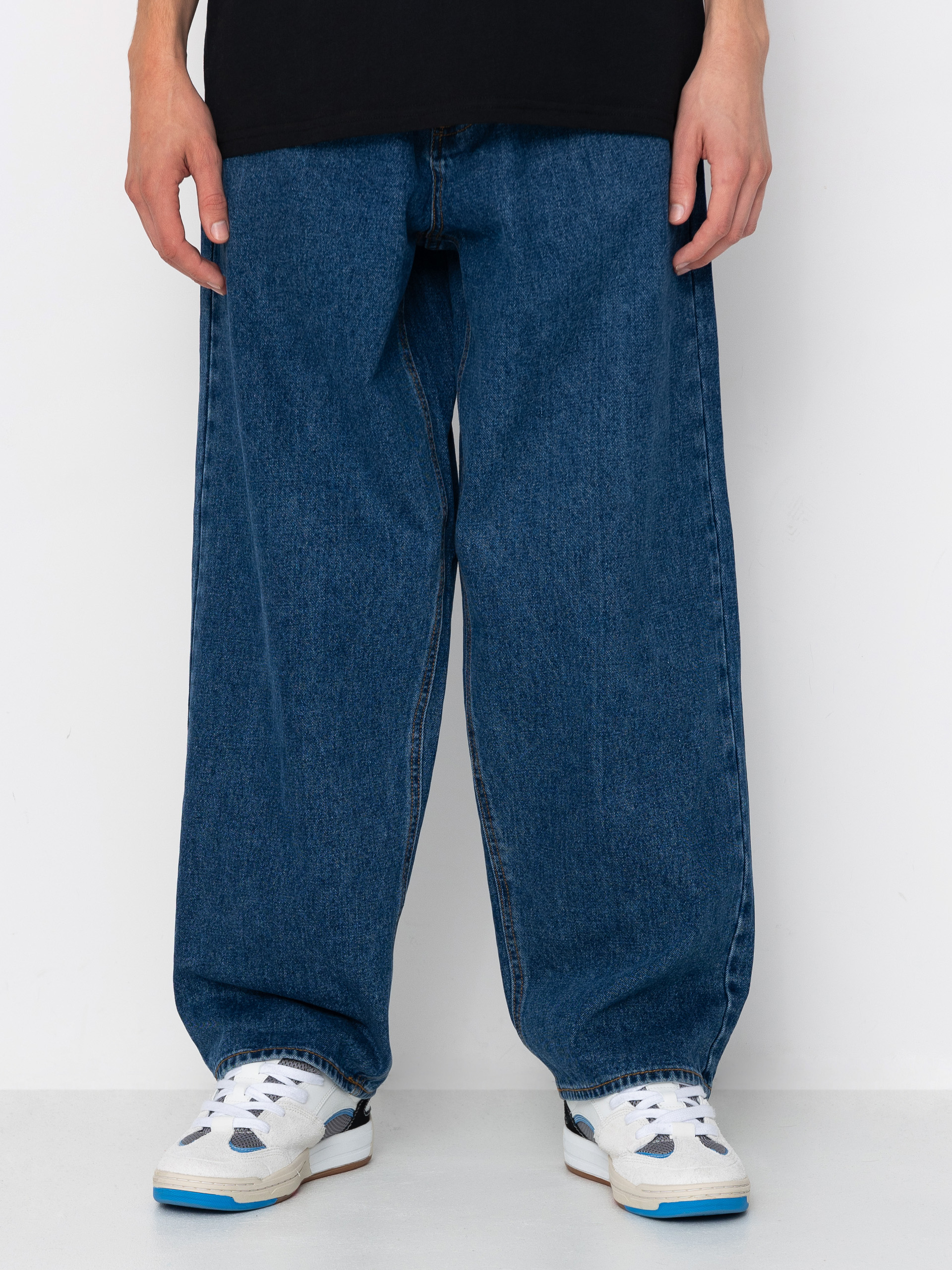 OBEY Bigwig Baggy Denim Pants - navy blue (stone wash indigo)