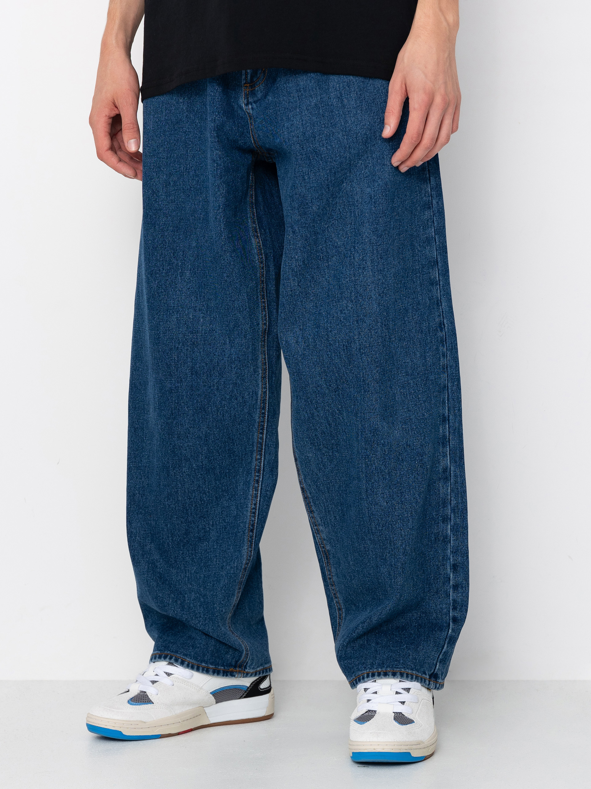 OBEY Bigwig Baggy Denim Pants - navy blue (stone wash indigo)