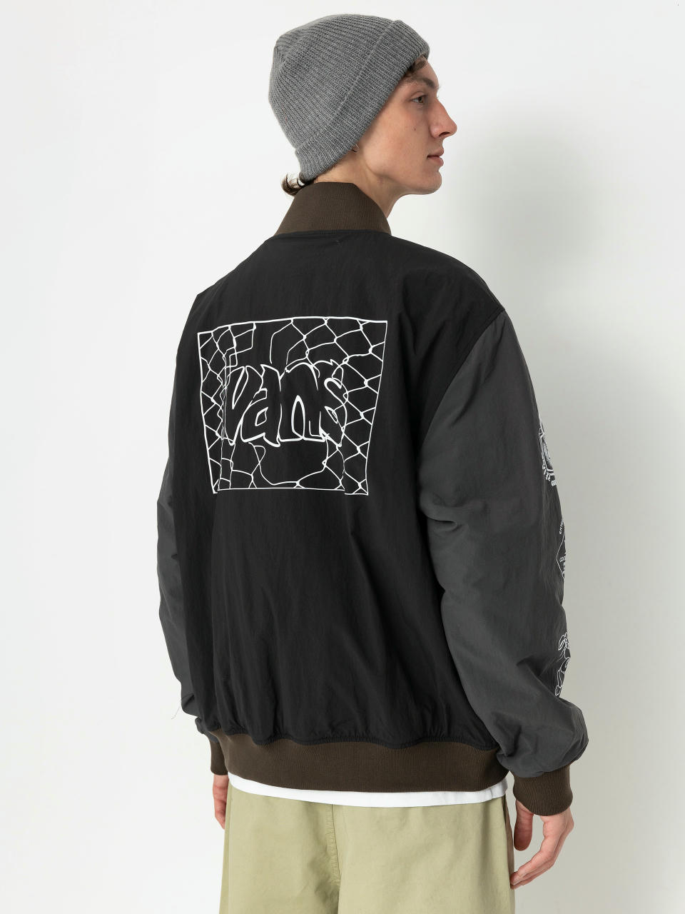 Vans Crazy Eddy Baseball Jacke (black/asphalt)