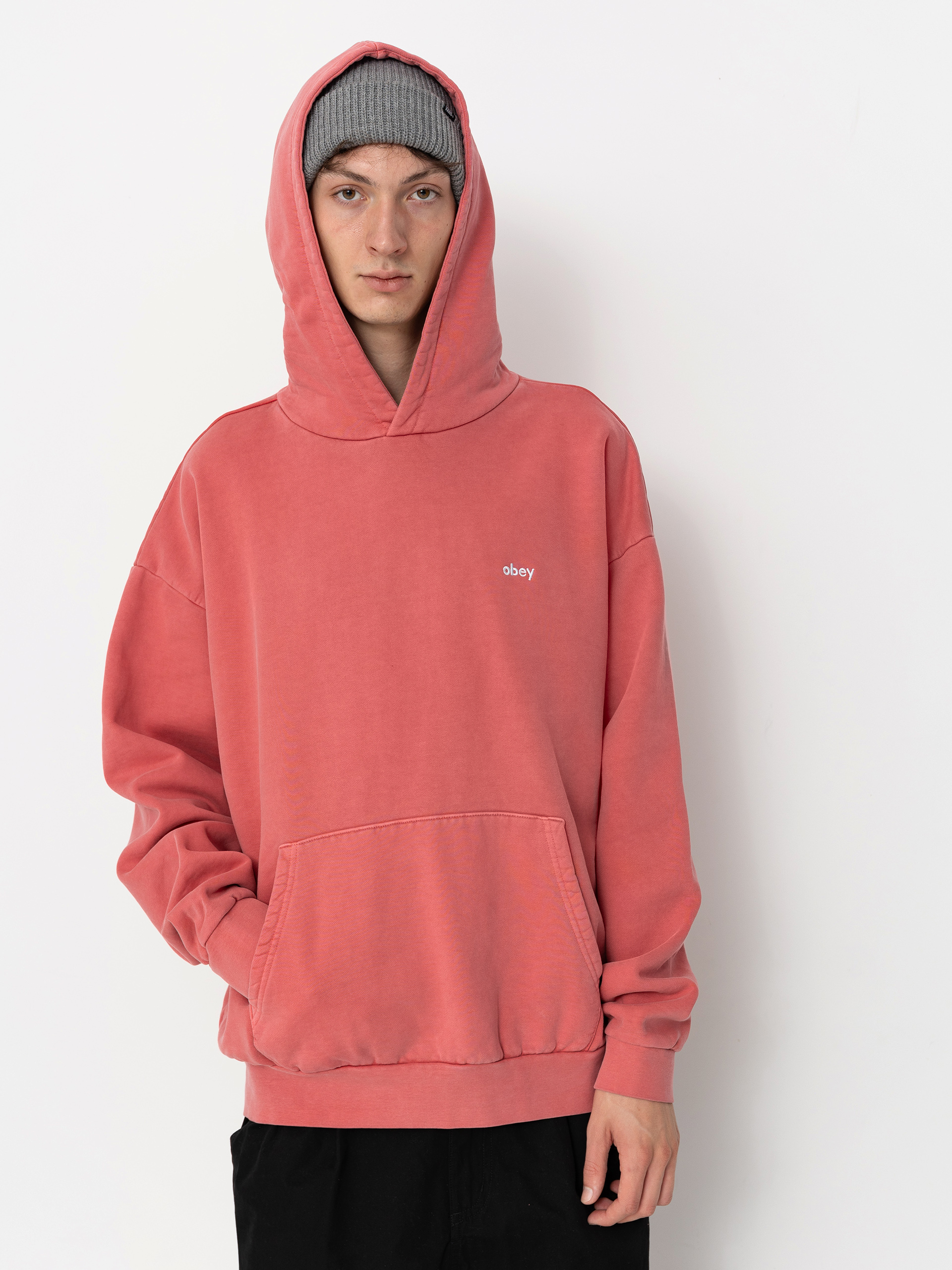 Obey red hoodie best sale