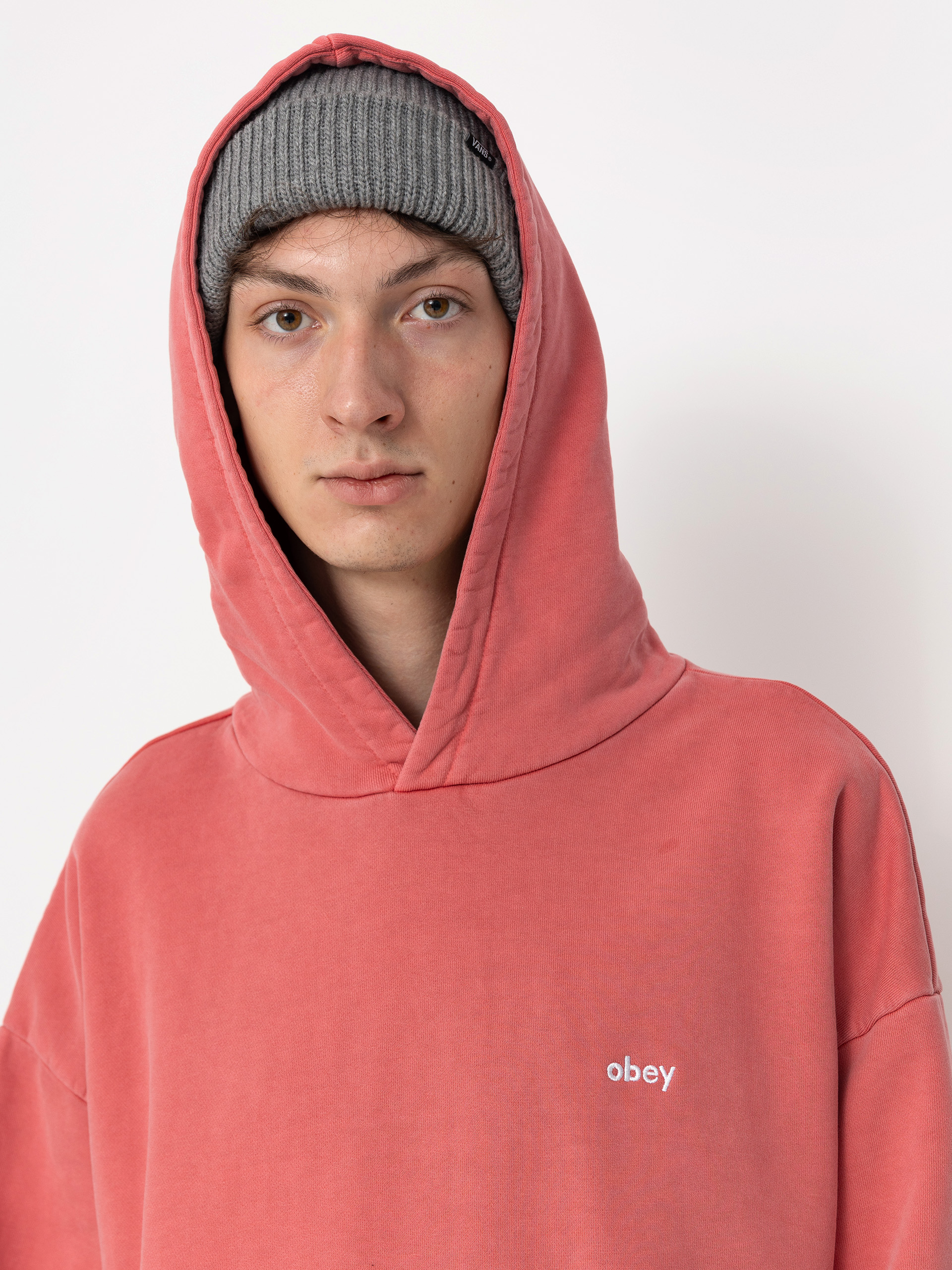 OBEY Lowercase Pigment HD Hoodie (pigment mineral red)