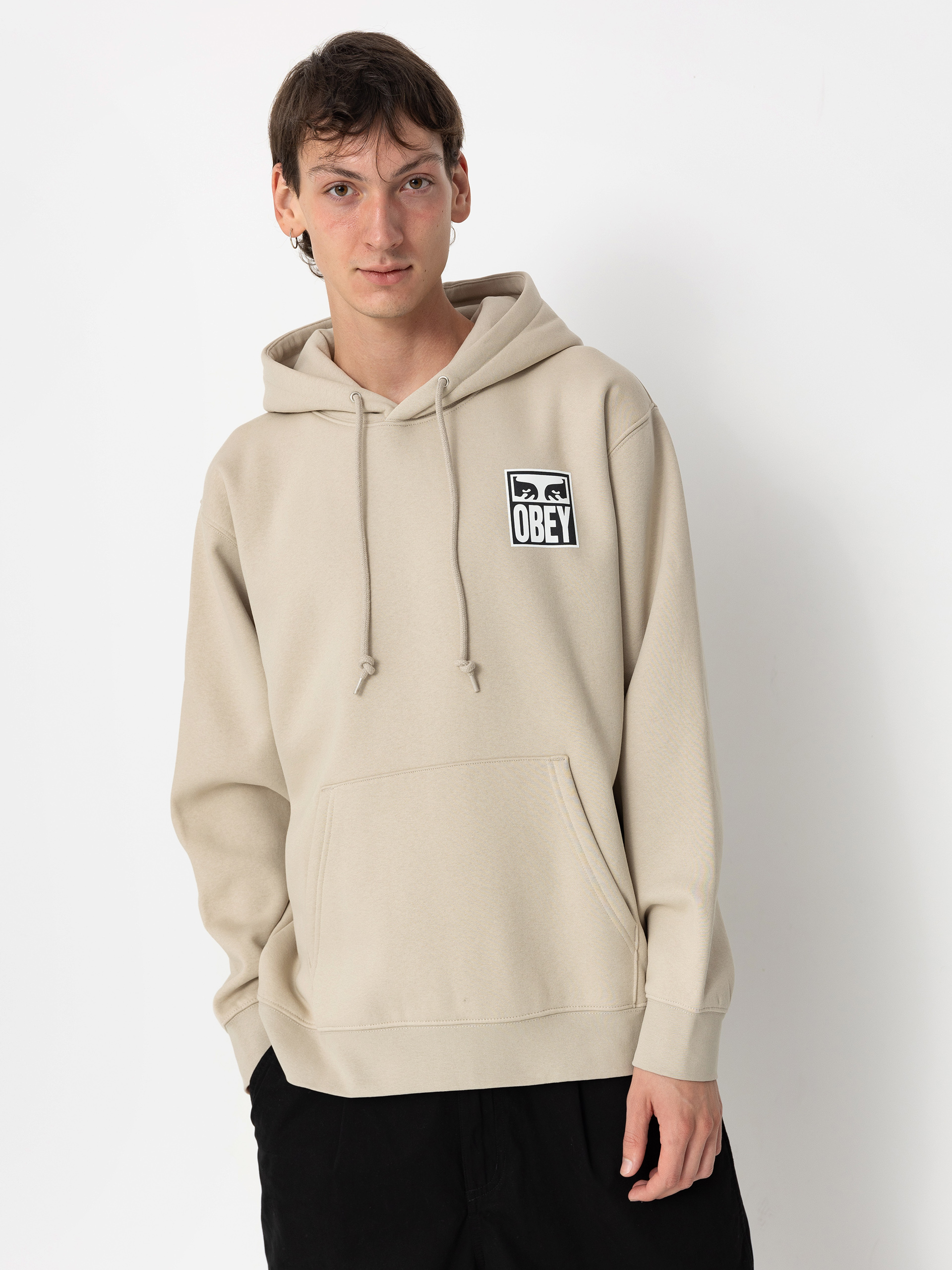 OBEY Eyes Icon HD Hoodie (silver grey)