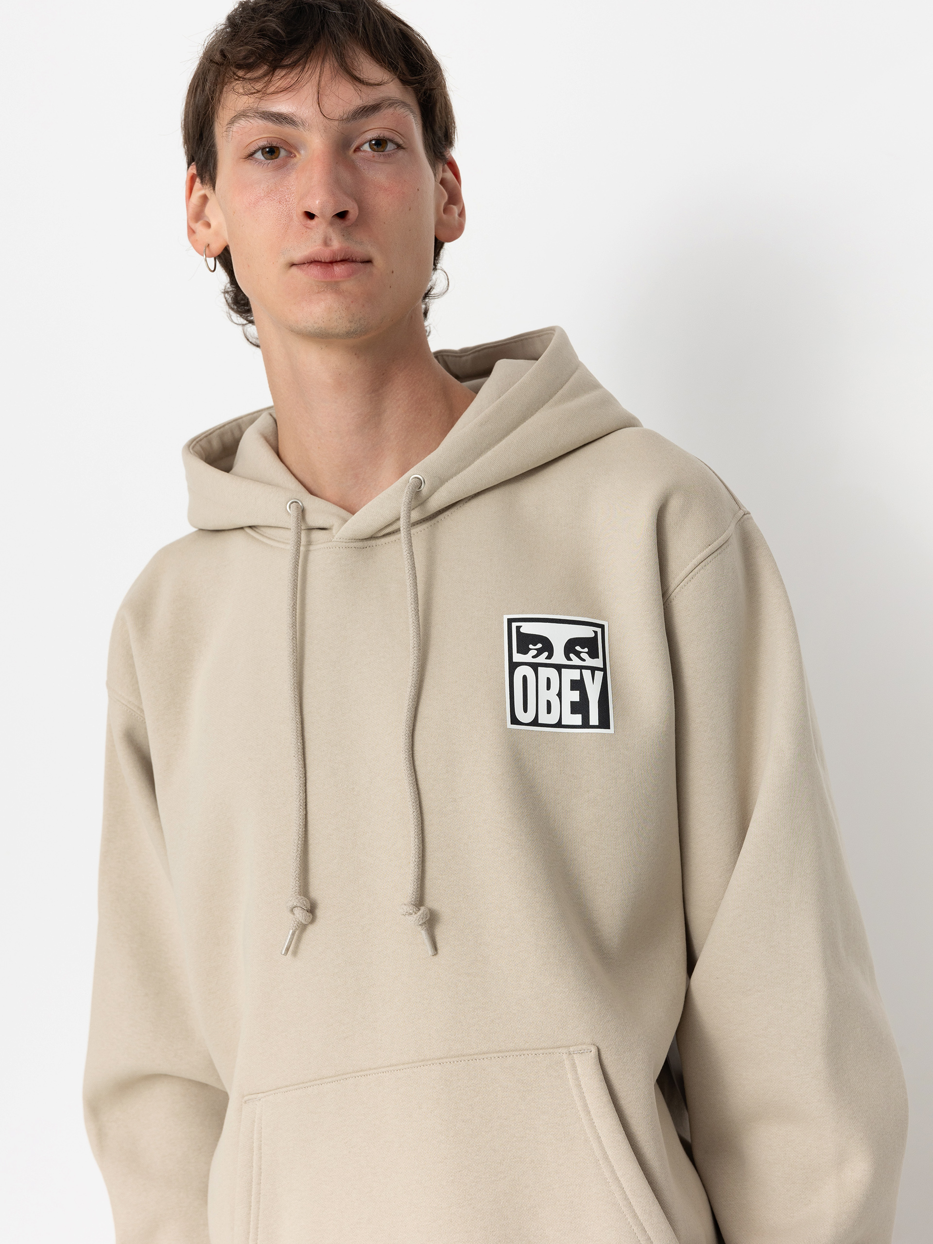 OBEY Eyes Icon HD Hoodie (silver grey)