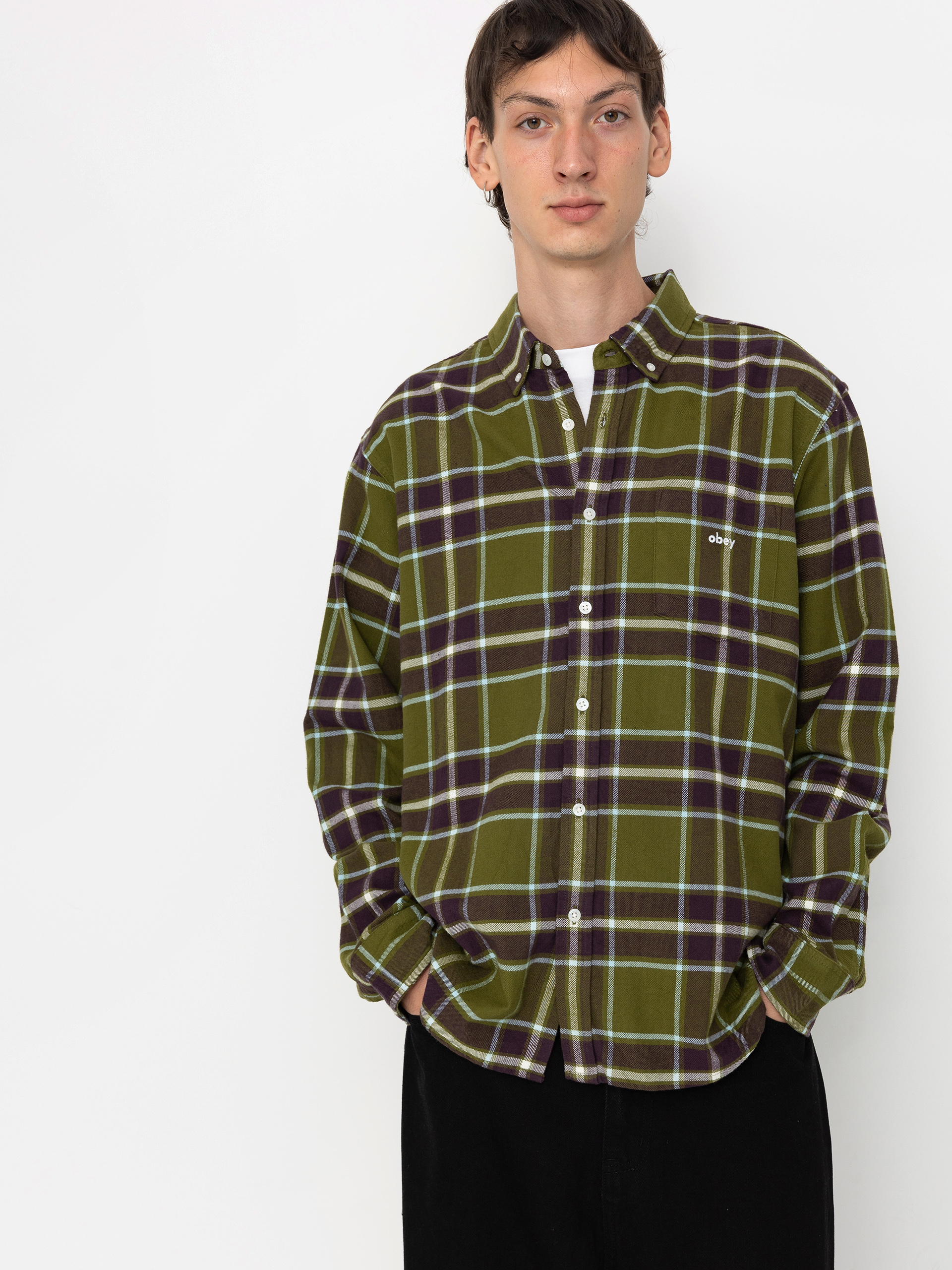 OBEY Wilson Shirt (moss green multi)