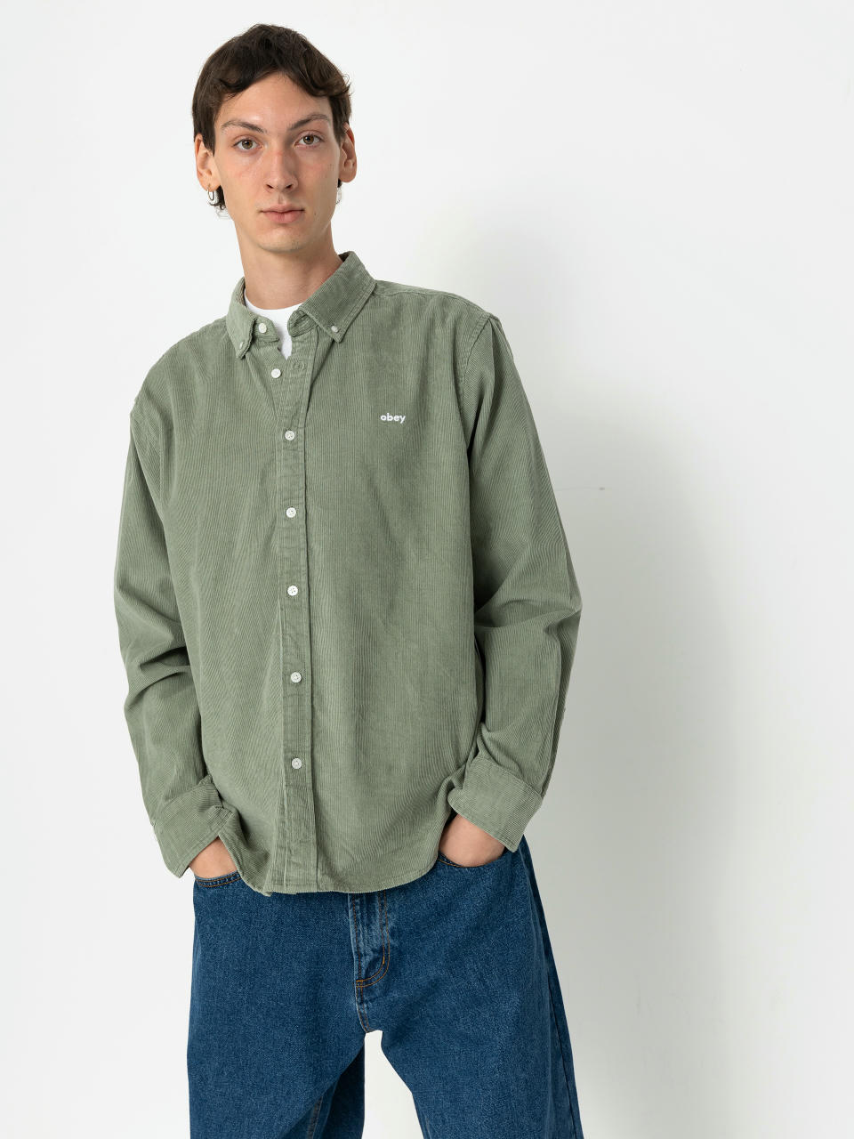 OBEY Grafton Cord Shirt (laurel wreath)