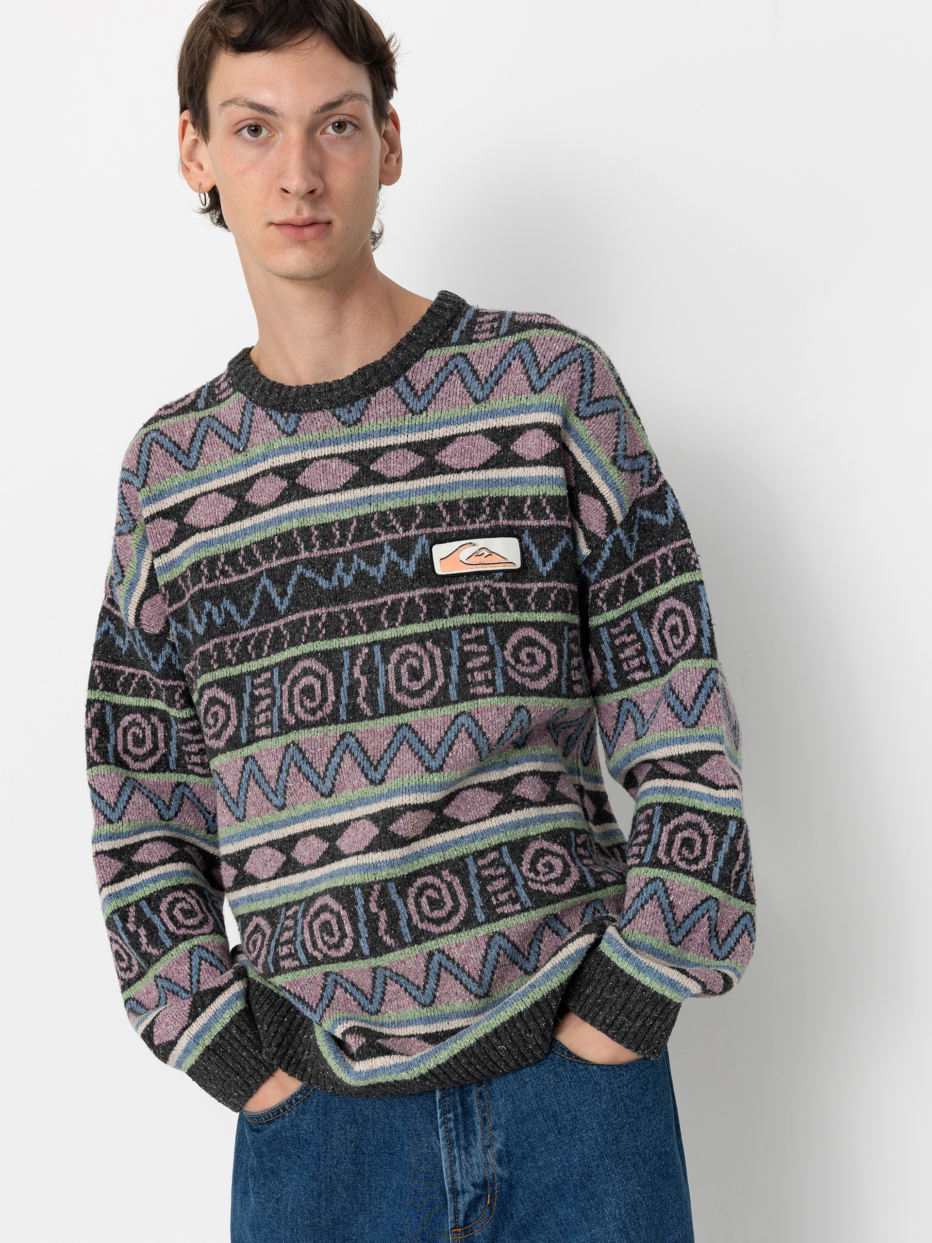 Quiksilver Purple Vision Sweater (grape shake heritage stripe 64)