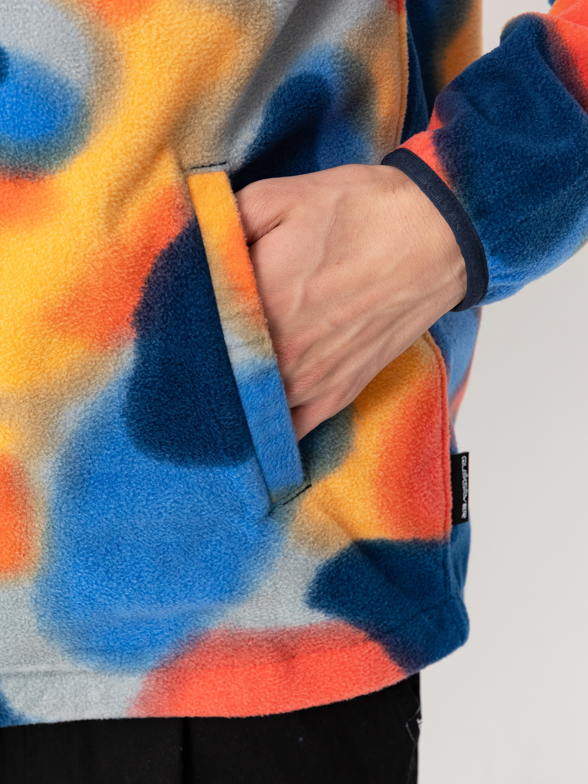 Mens Quiksilver Surf Days 1/2 Zip Fleece  (surf days spray camo)