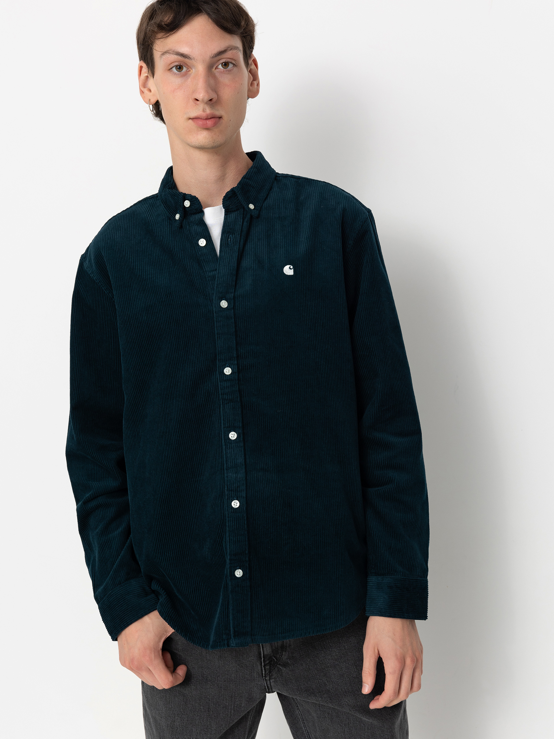 Carhartt WIP Madison Cord Shirt - transparent (duck blue/wax)