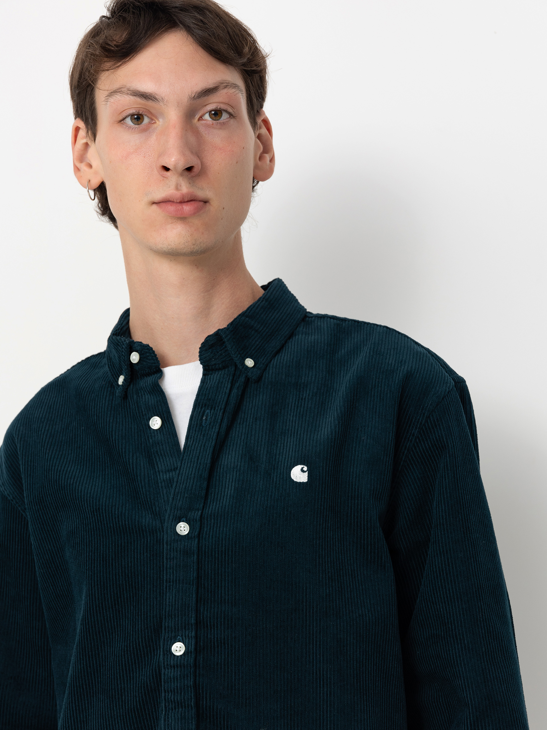 Carhartt WIP Madison Cord Shirt - transparent (duck blue/wax)